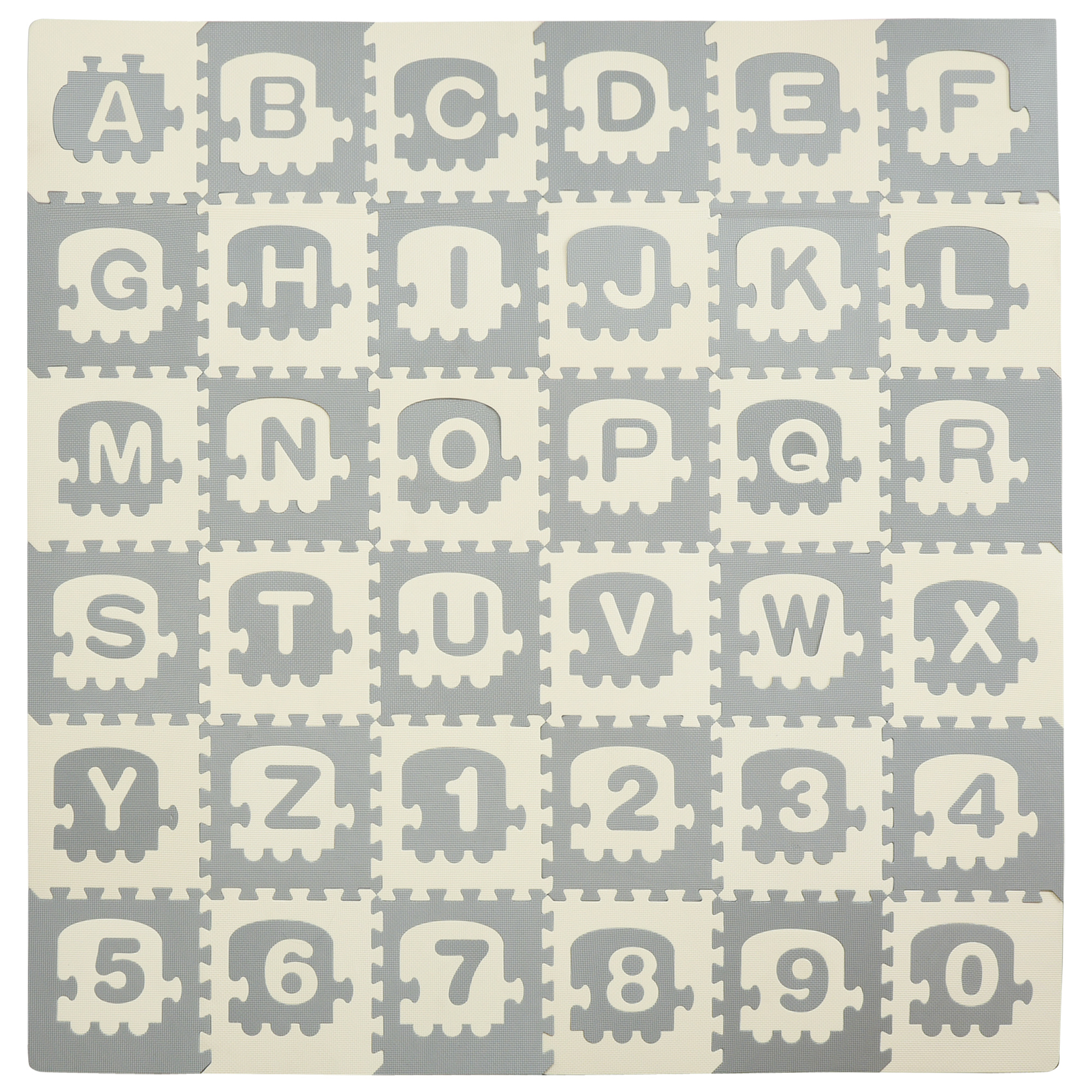 Tapis de sol en mousse interconnectables 36 pièces chiffres lettres