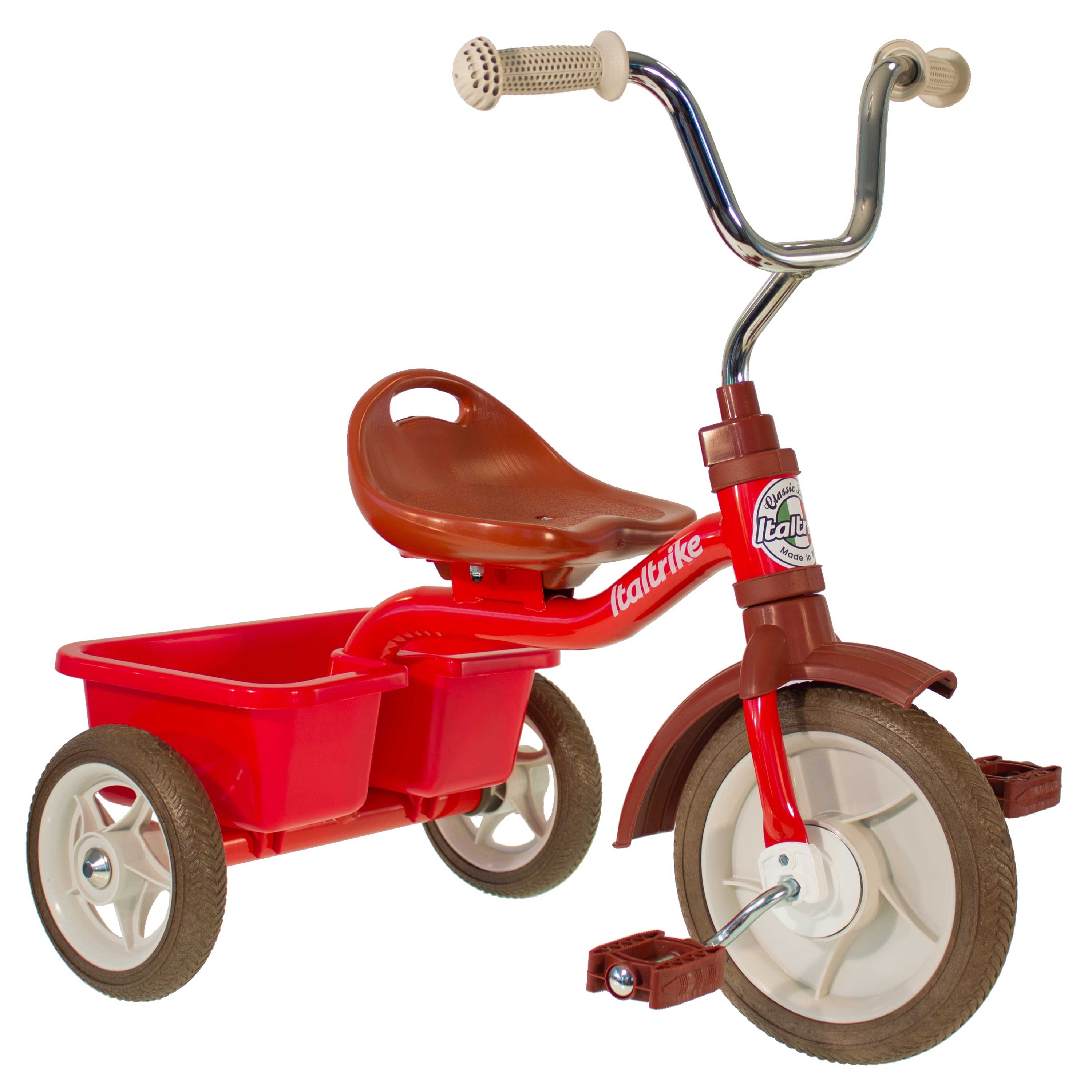 Tricycle métal rouge avec benne