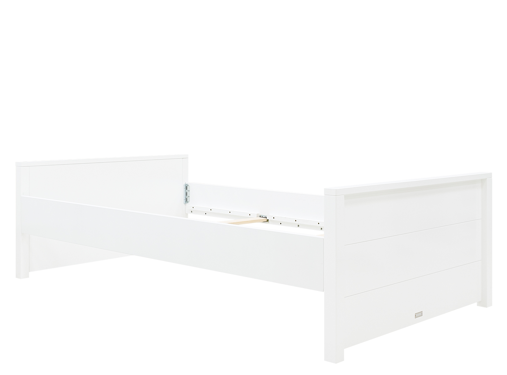 Lit 120x200 avec tête de lit basse Blanc Lit 120x200 avec tête de lit basse Blanc