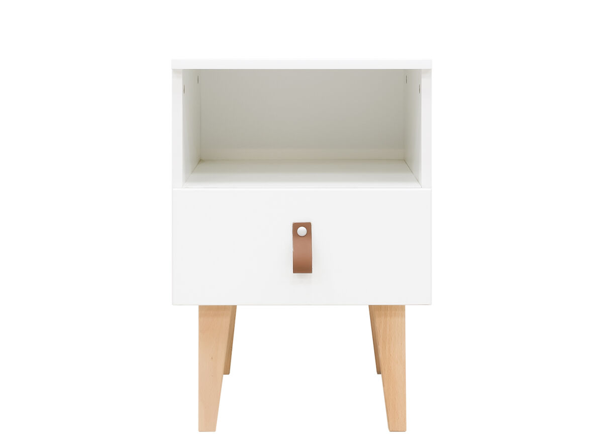 Table de nuit Blanc/Naturel