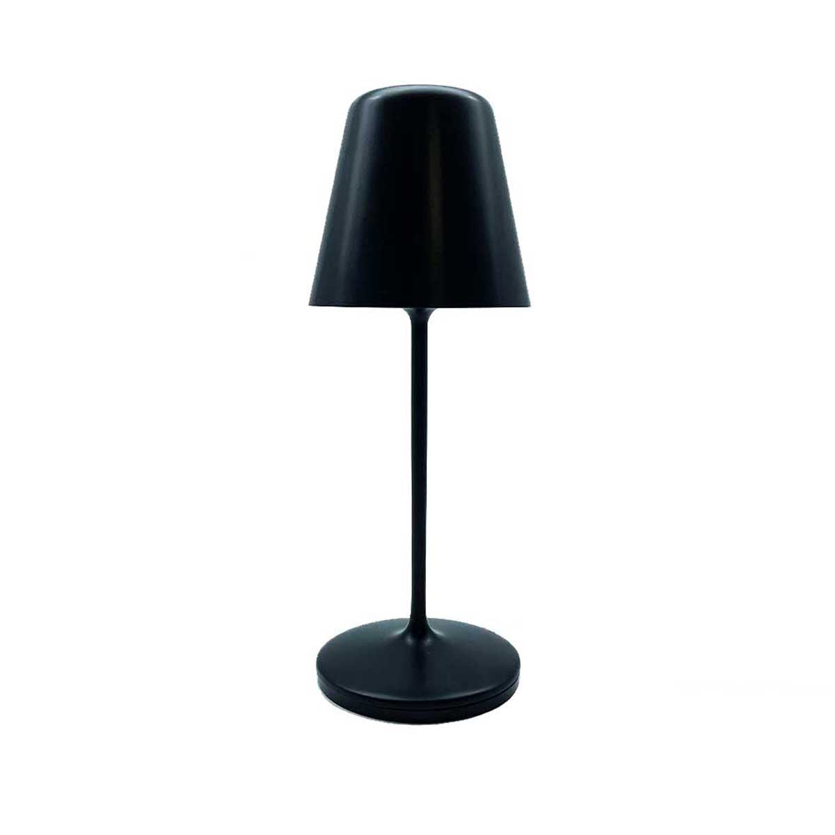 Lampe de table sans fil LED Acier Noir H28CM