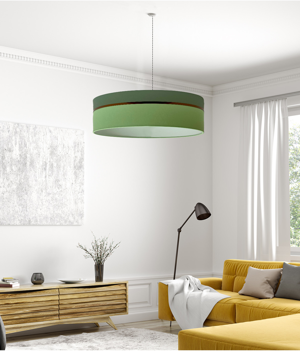 Suspension bicolore Vert T 65 x H 25 Suspension bicolore Vert T 65 x H 25