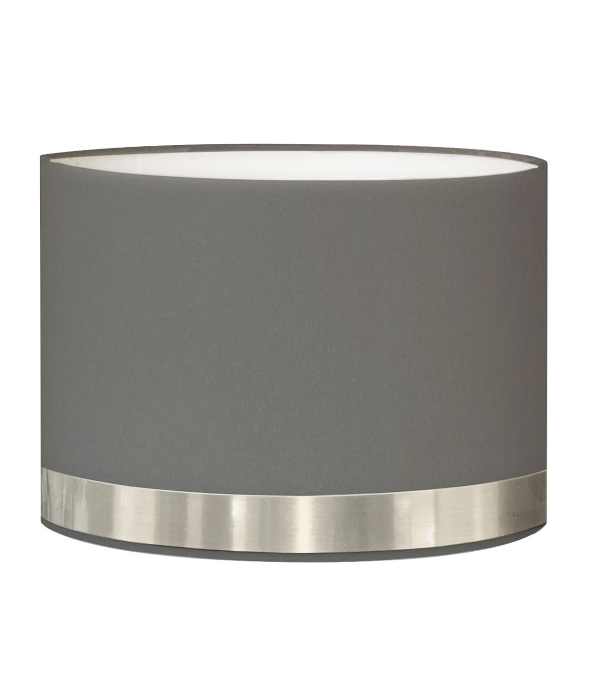 abat-jour lampadaire jonc gris et aluminium d: 45 x h: 25