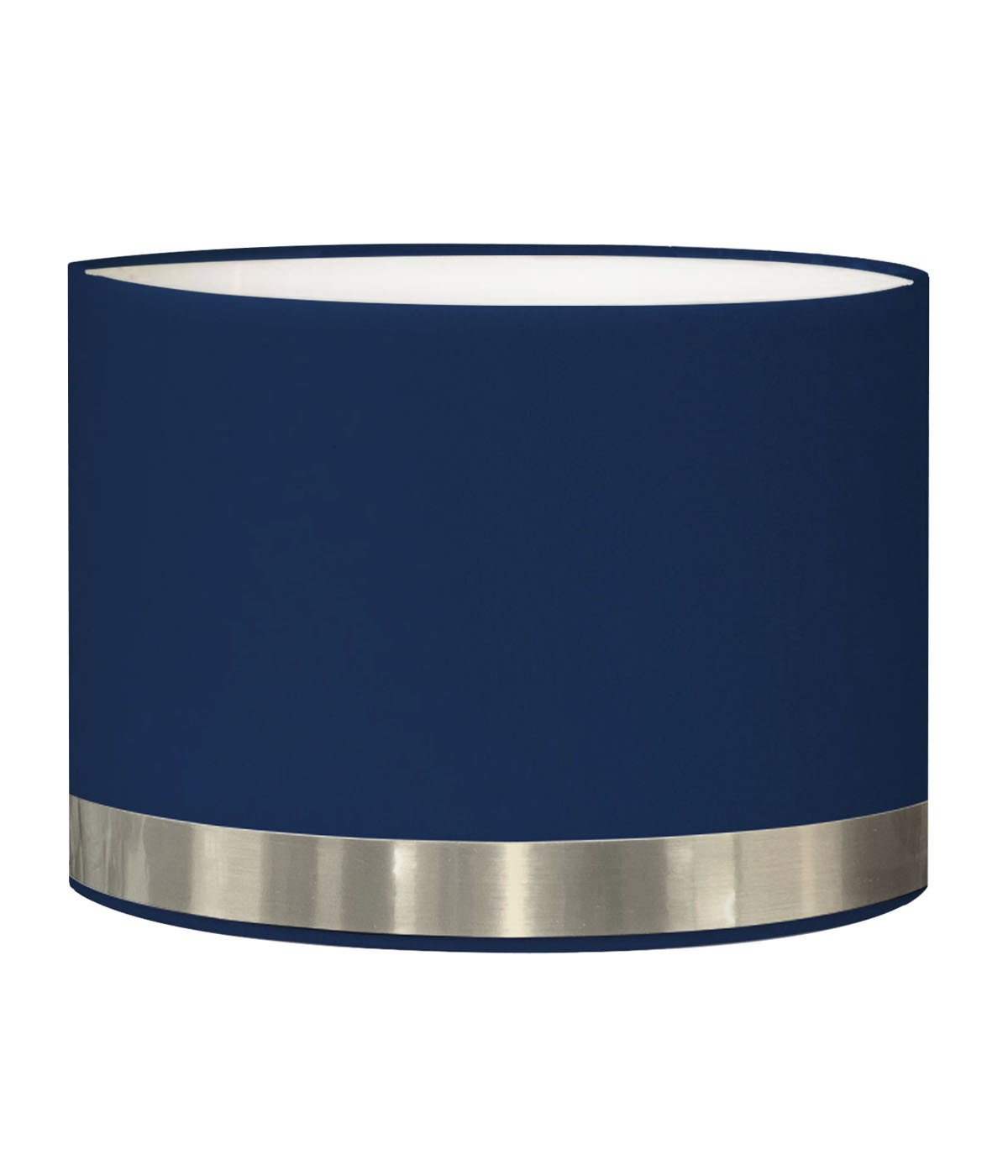 abat-jour pour chevet rond bleu jonc aluminium d: 25 x h: 20