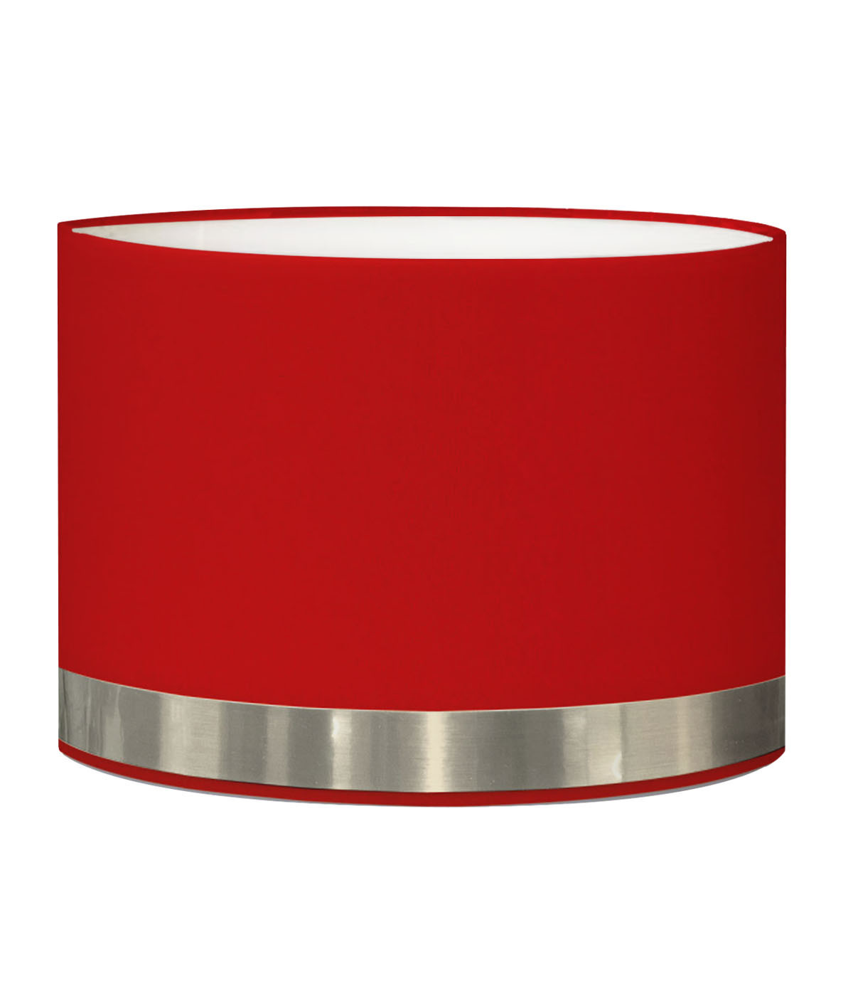 Abat-jour pour chevet rond rouge jonc aluminium T 25 x H 20