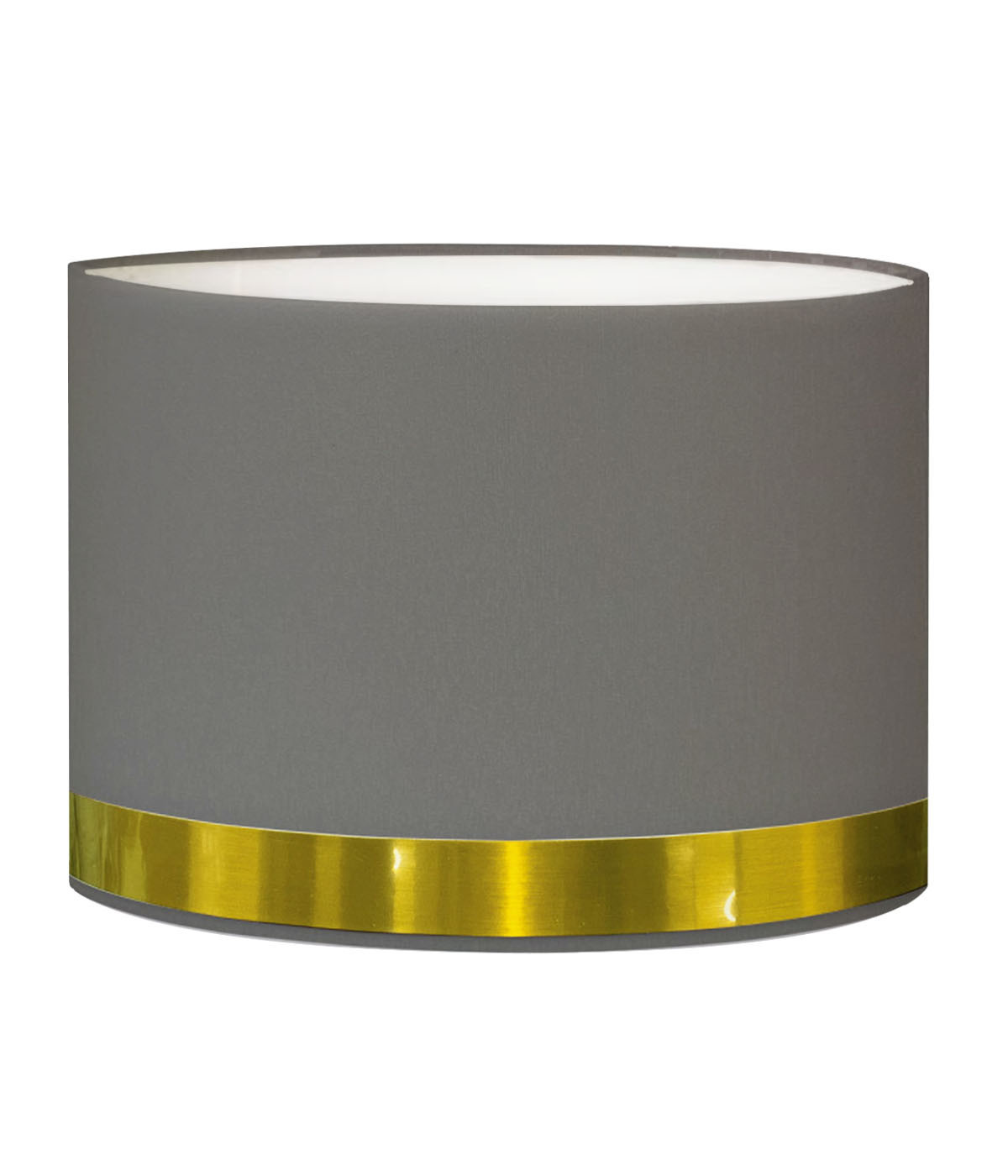 Abat-jour pour chevet rond gris jonc or T 25 x H 20 Abat-jour pour chevet rond gris jonc or T 25 x H 20
