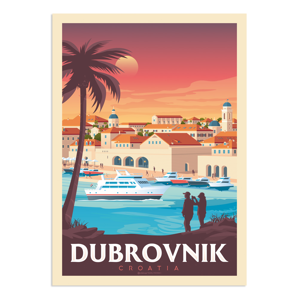 Affiche Dubrovnik 50x70 cm
