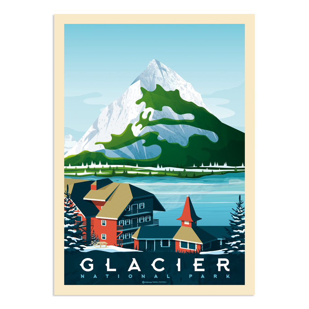Affiche Glacier  21x29,7 cm