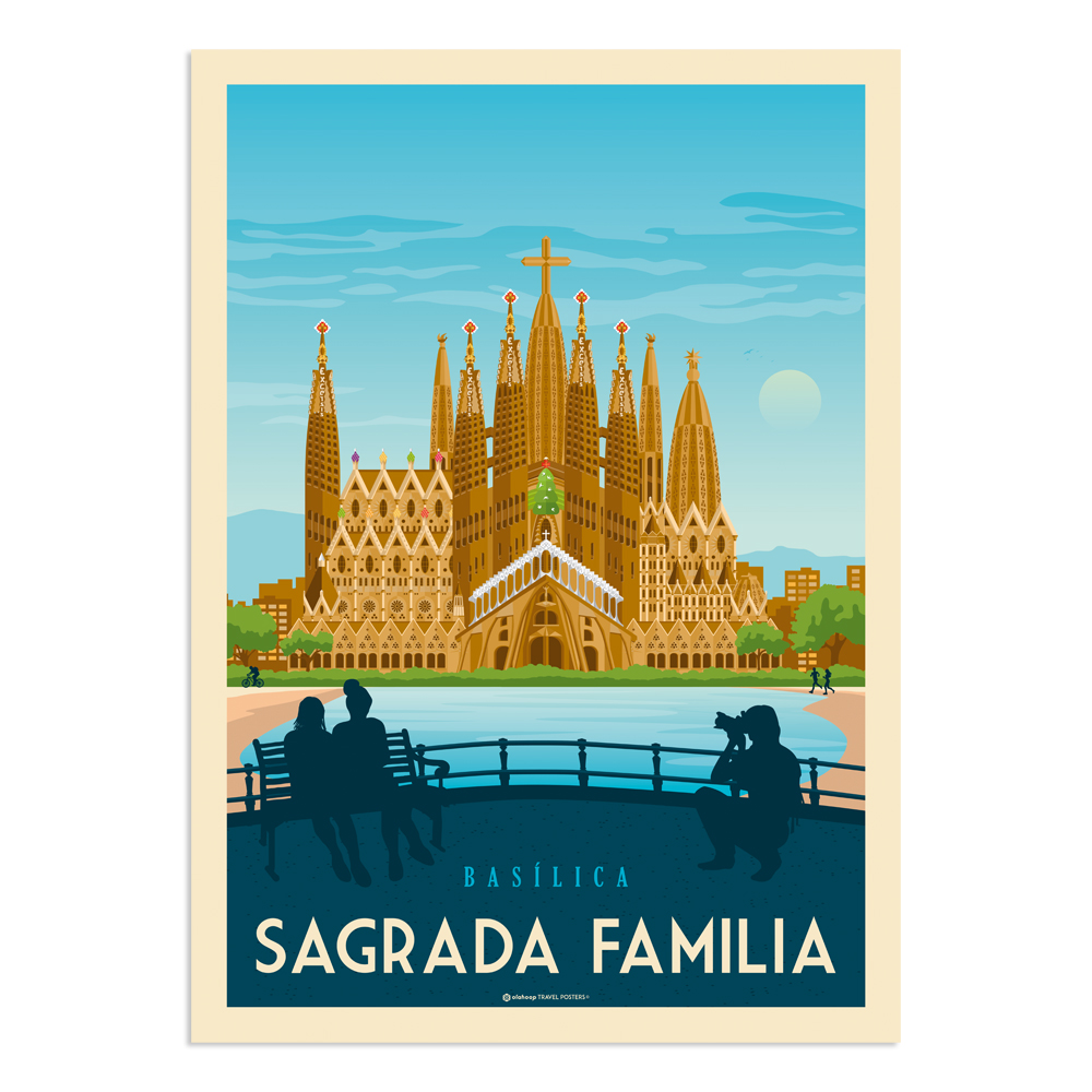 Affiche Barcelone Sagrada  30x40 cm