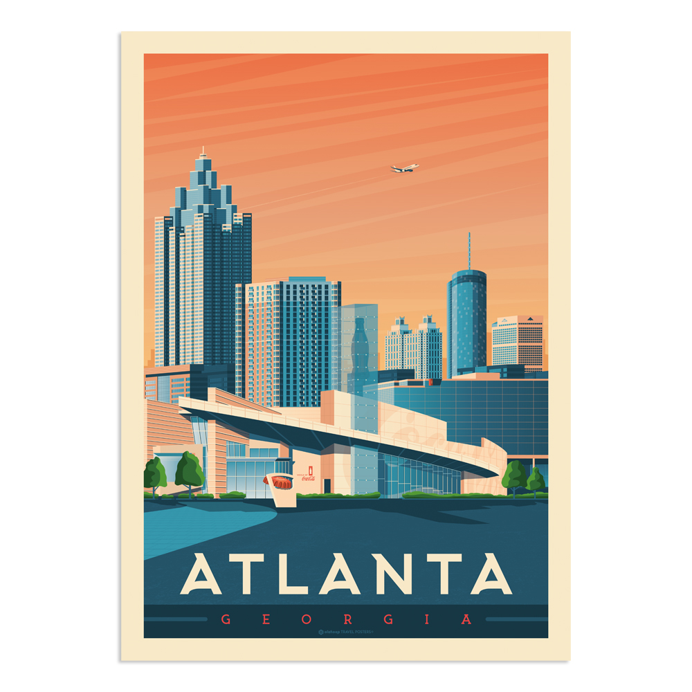 Affiche Atlanta 21x29,7 cm Affiche Atlanta 21x29,7 cm