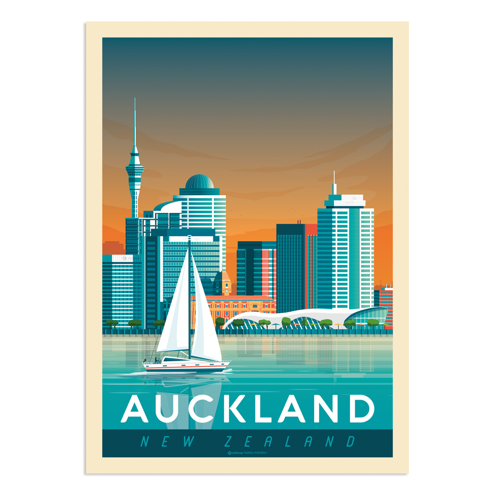 Affiche Auckland  21x29,7 cm