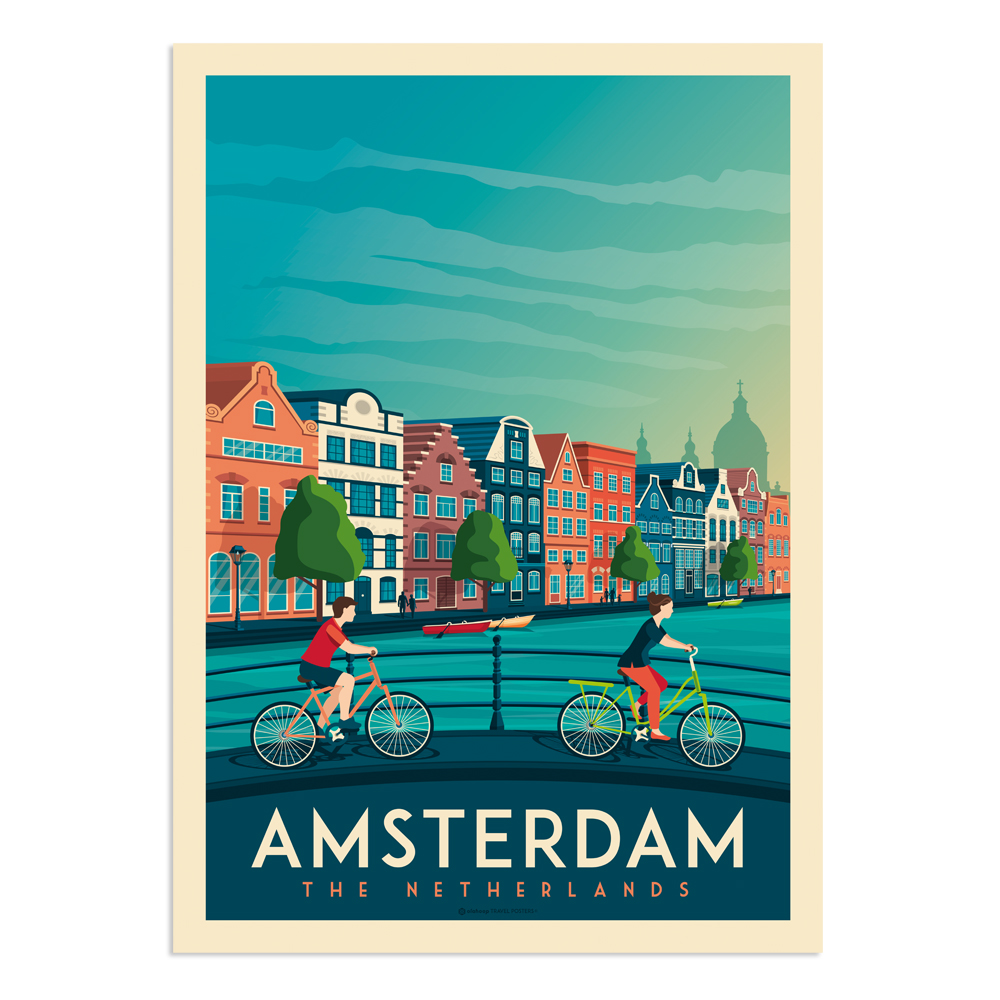 Affiche Amsterdam  21x29,7 cm
