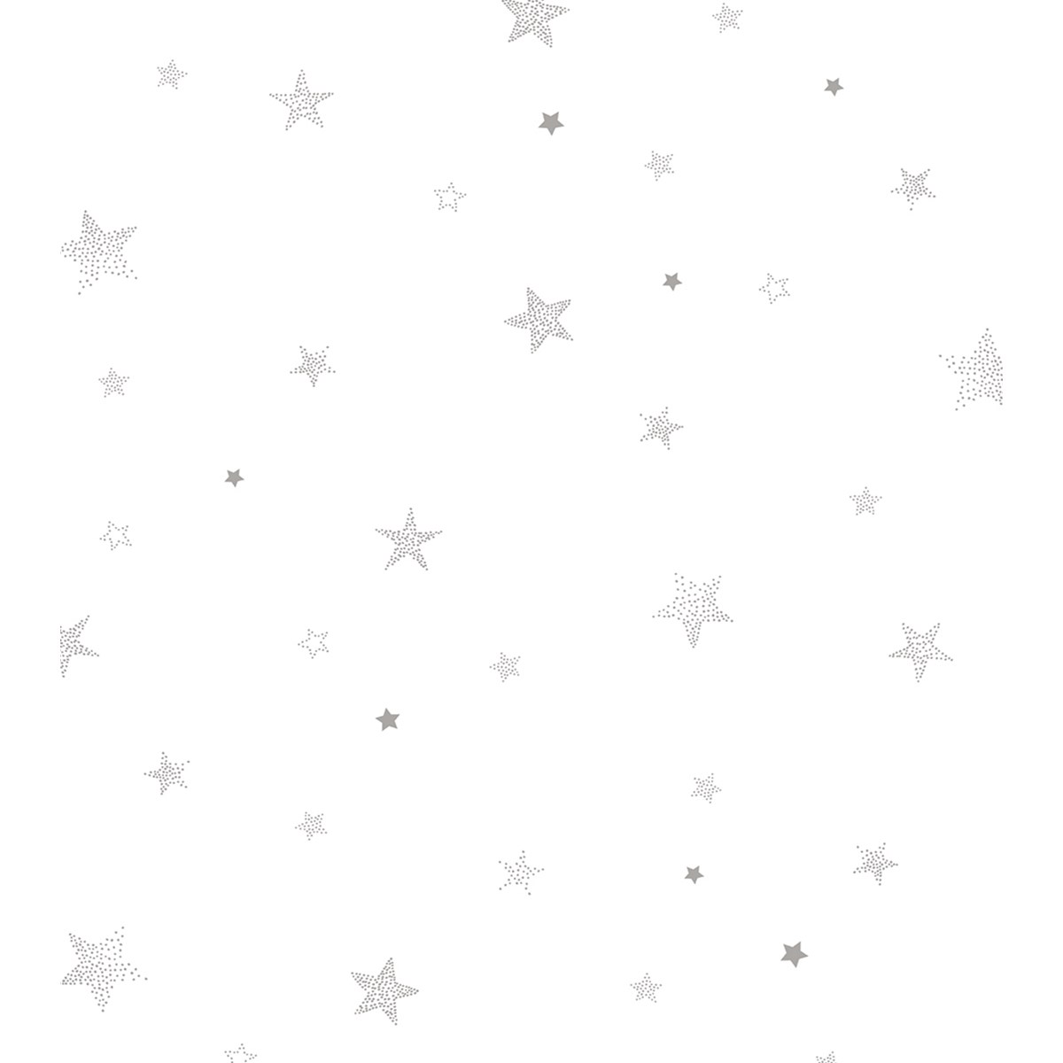 Papier peint étoiles en Papier Gris 50cm x 10m