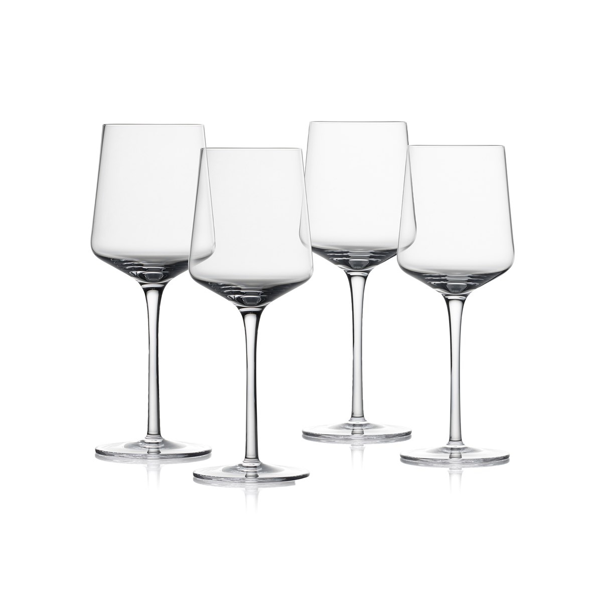 Verres à vin blanc en verre transparent - Lot de 4