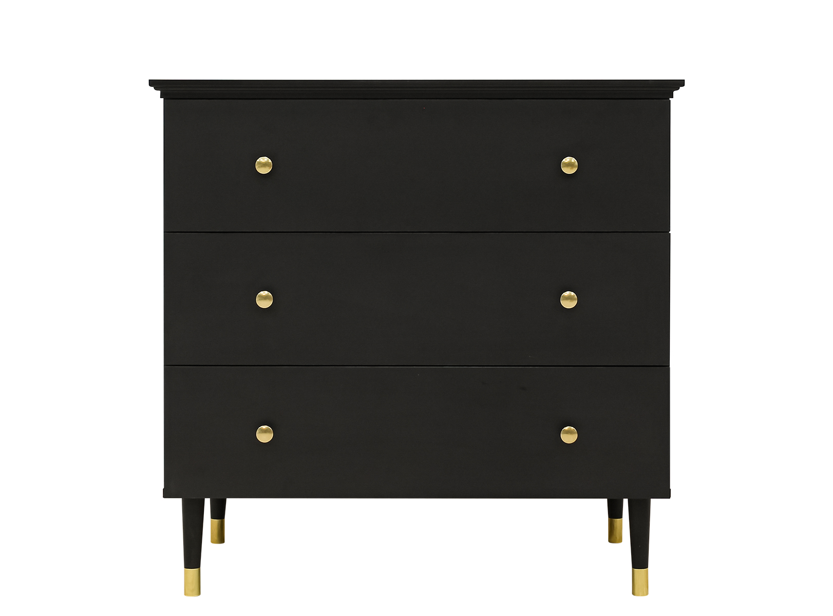 Commode avec 3 tiroirs Noir Mat Commode avec 3 tiroirs Noir Mat