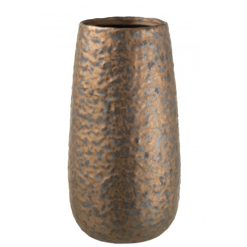 Vase rond céramique cuivre H27,5cm