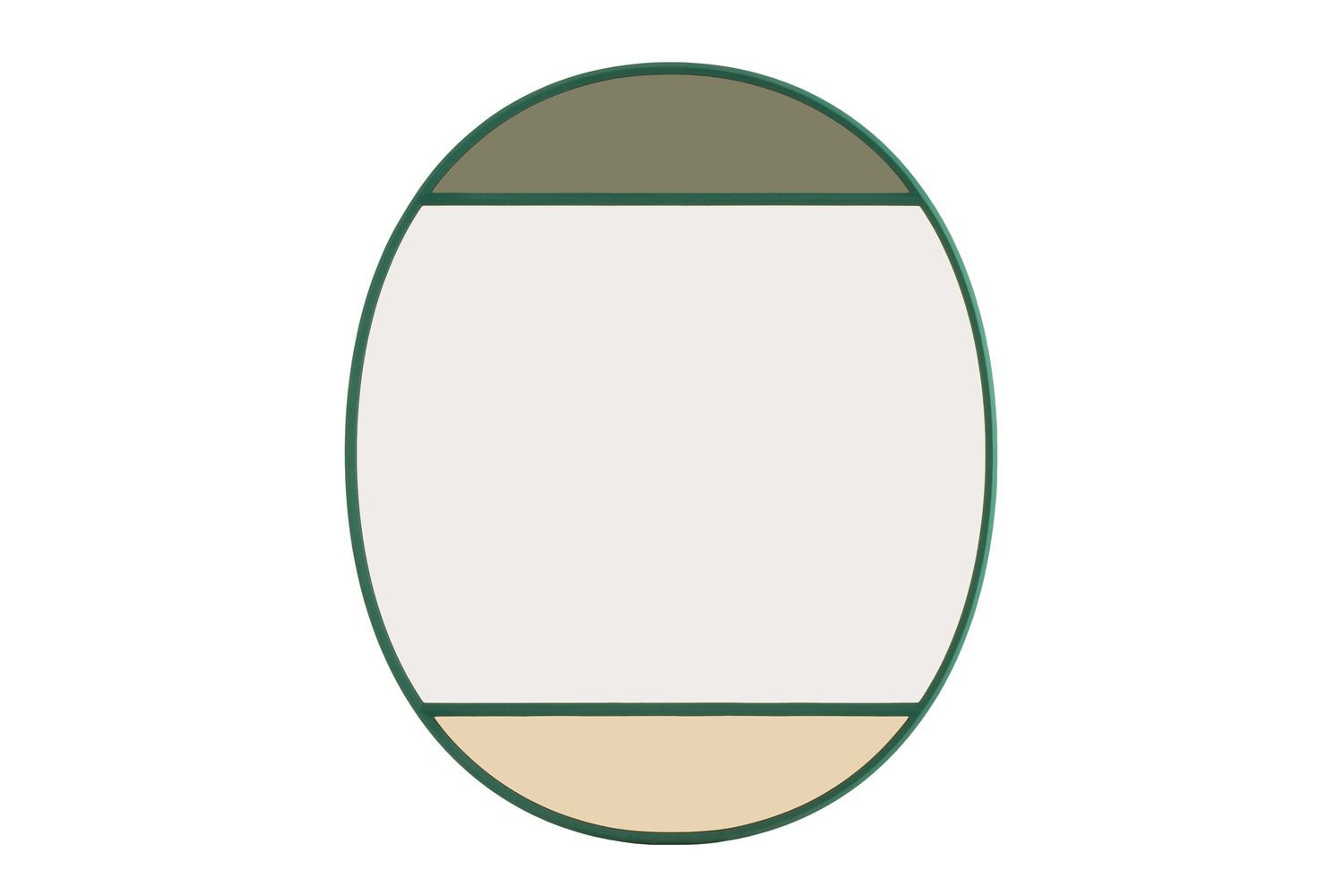 Miroir vitrail ovale vert 60x50cm Miroir vitrail ovale vert 60x50cm