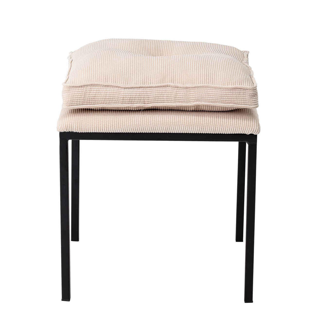 Tabouret avec coussin en velours