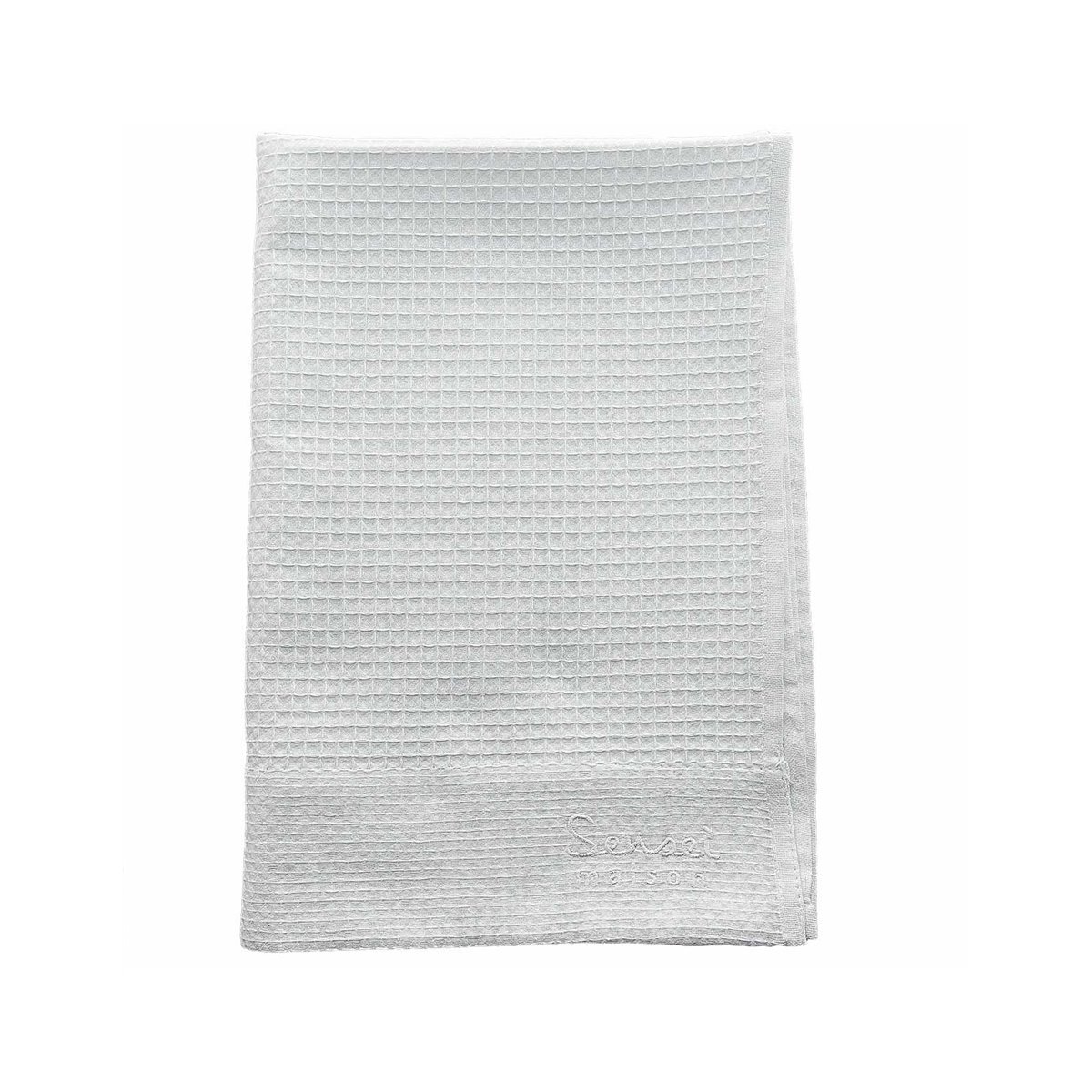 2 serviettes de toilette nid d'abeille Blanc 50x100 cm