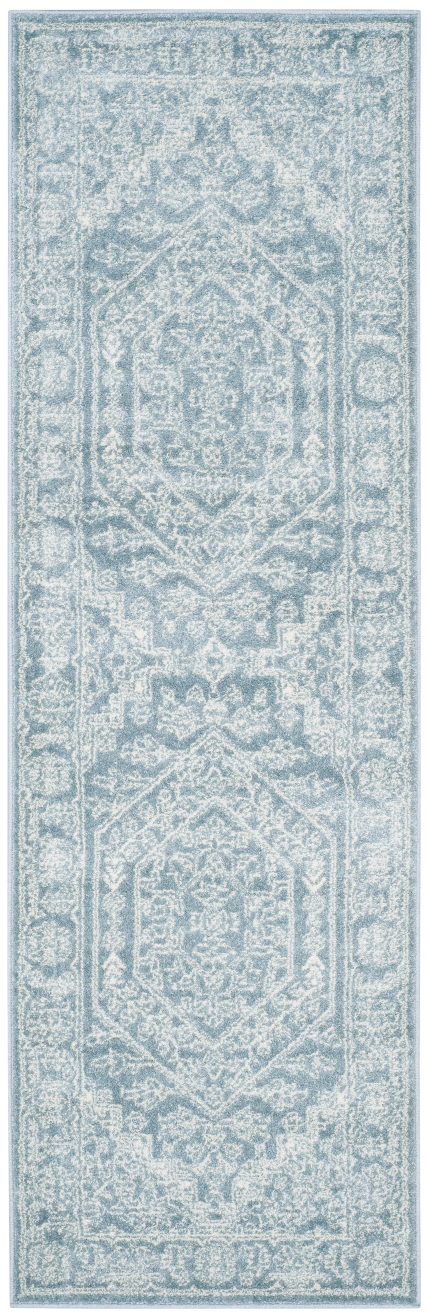 Tapis de salon interieur en gris ardoise & ivoire, 76 x 244 cm Tapis de salon interieur en gris ardoise & ivoire, 76 x 244 cm