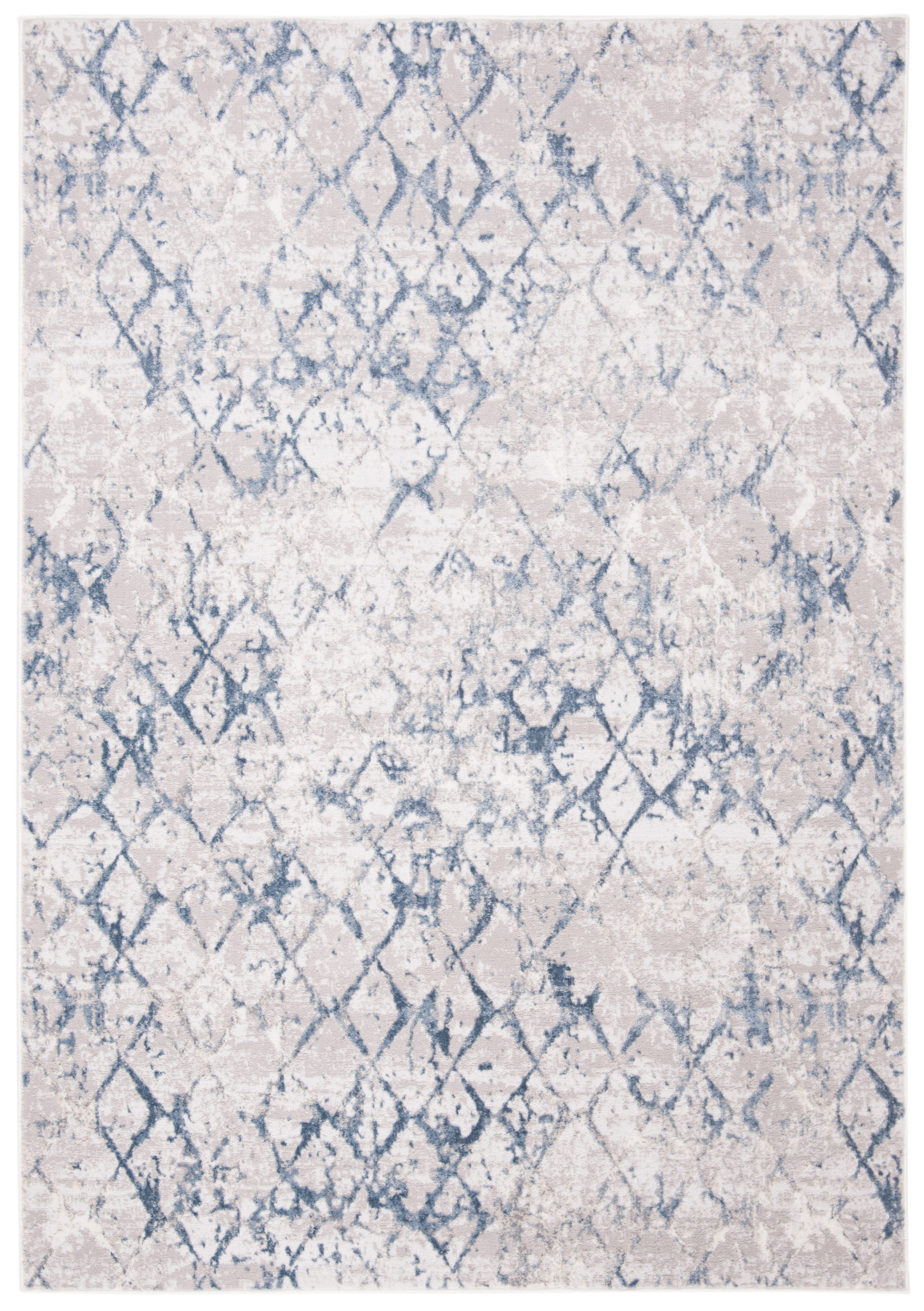 Tapis de salon interieur en gris clair & bleu, 160 x 229 cm Tapis de salon interieur en gris clair & bleu, 160 x 229 cm