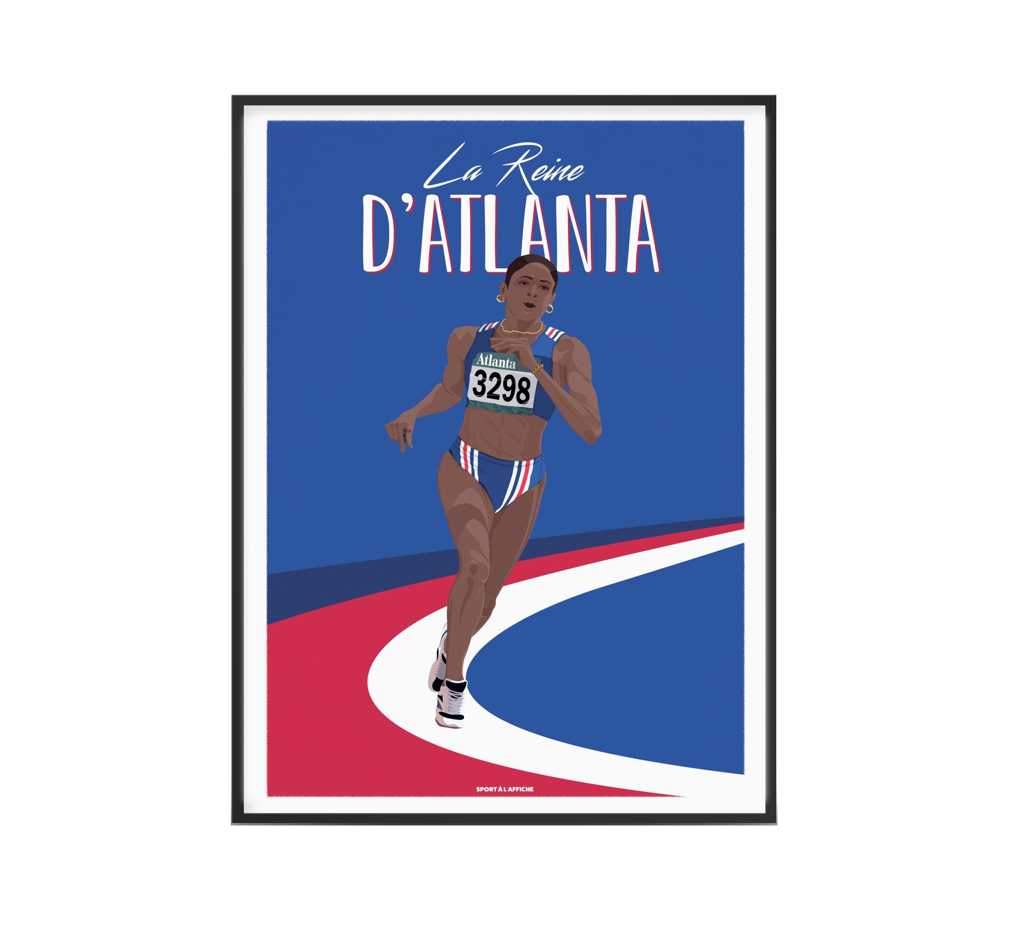 Affiche athlétisme - Marie-Jo Reine d'Atlanta 40 x 60 cm Affiche athlétisme - Marie-Jo Reine d'Atlanta 40 x 60 cm