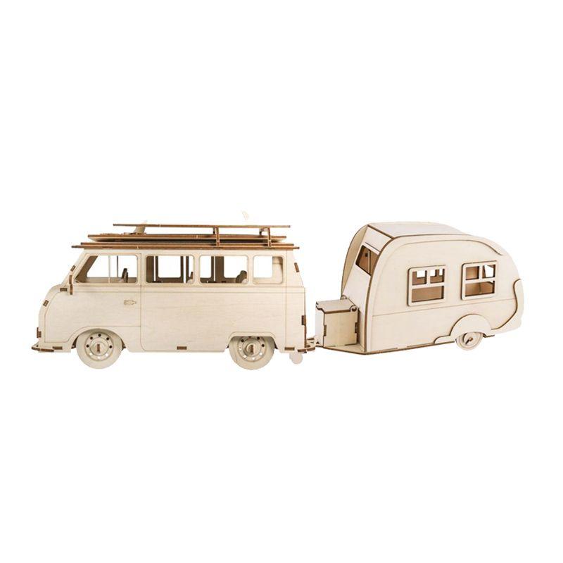 Maquettes en bois 3D à customiser camping car et caravane