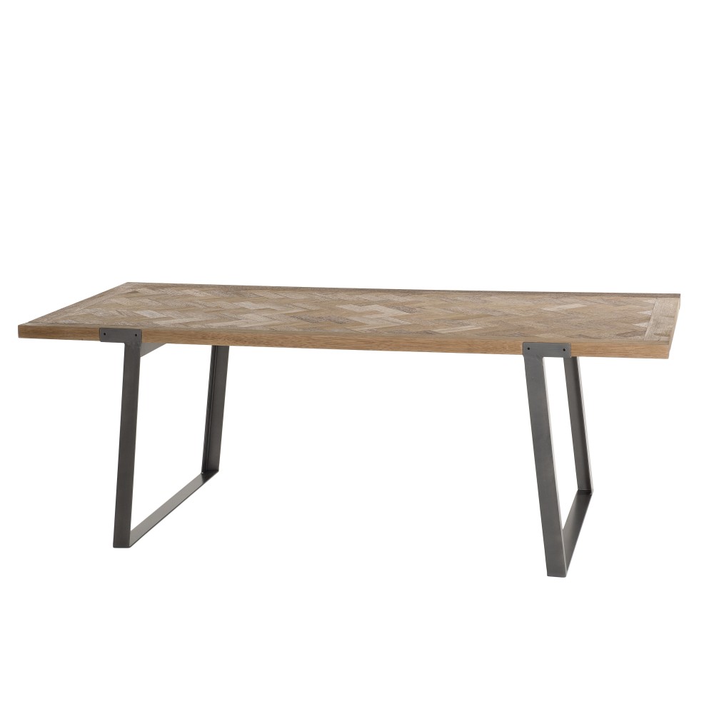 Table à manger en sapin et métal L220