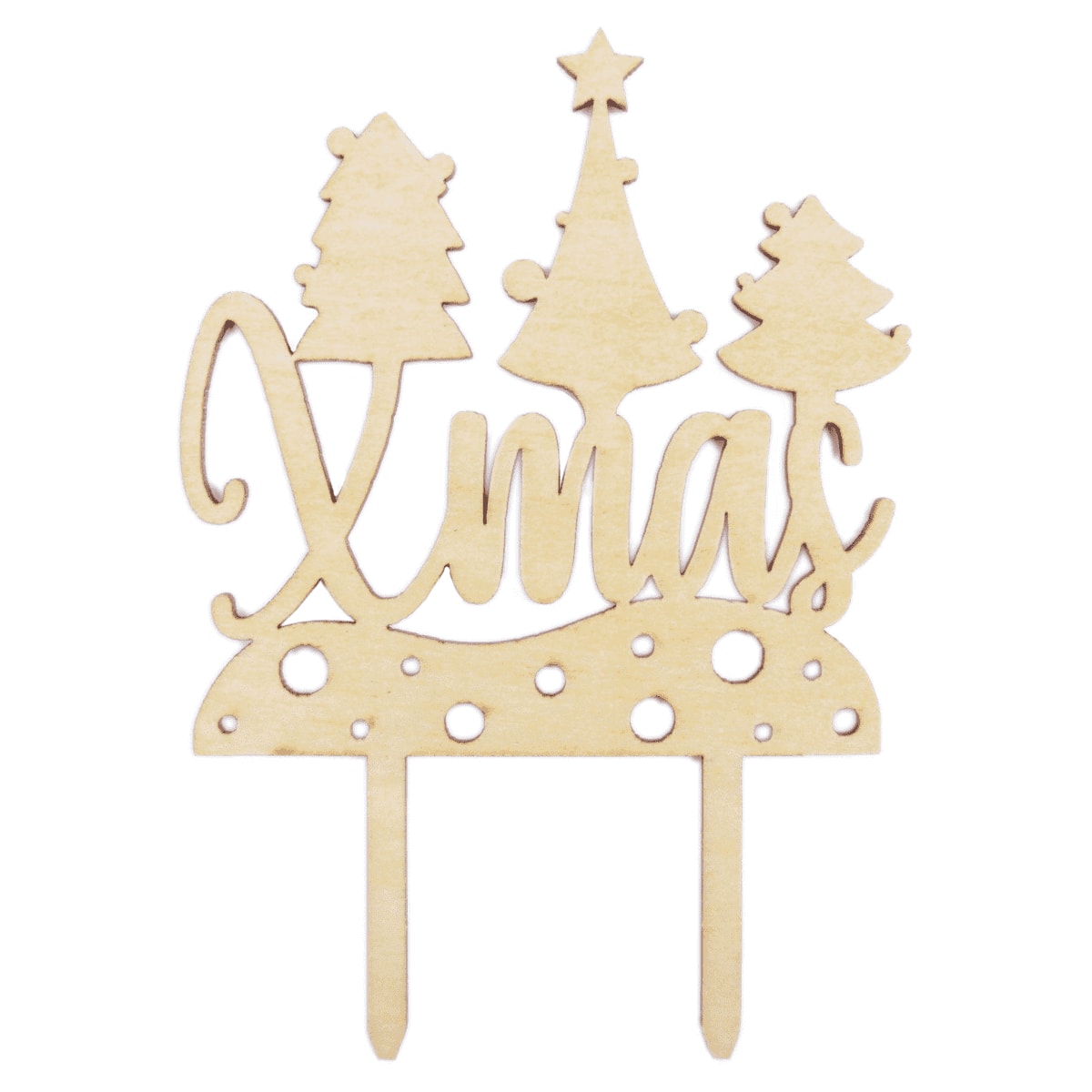 Pastel topper de madera - navidad xmas