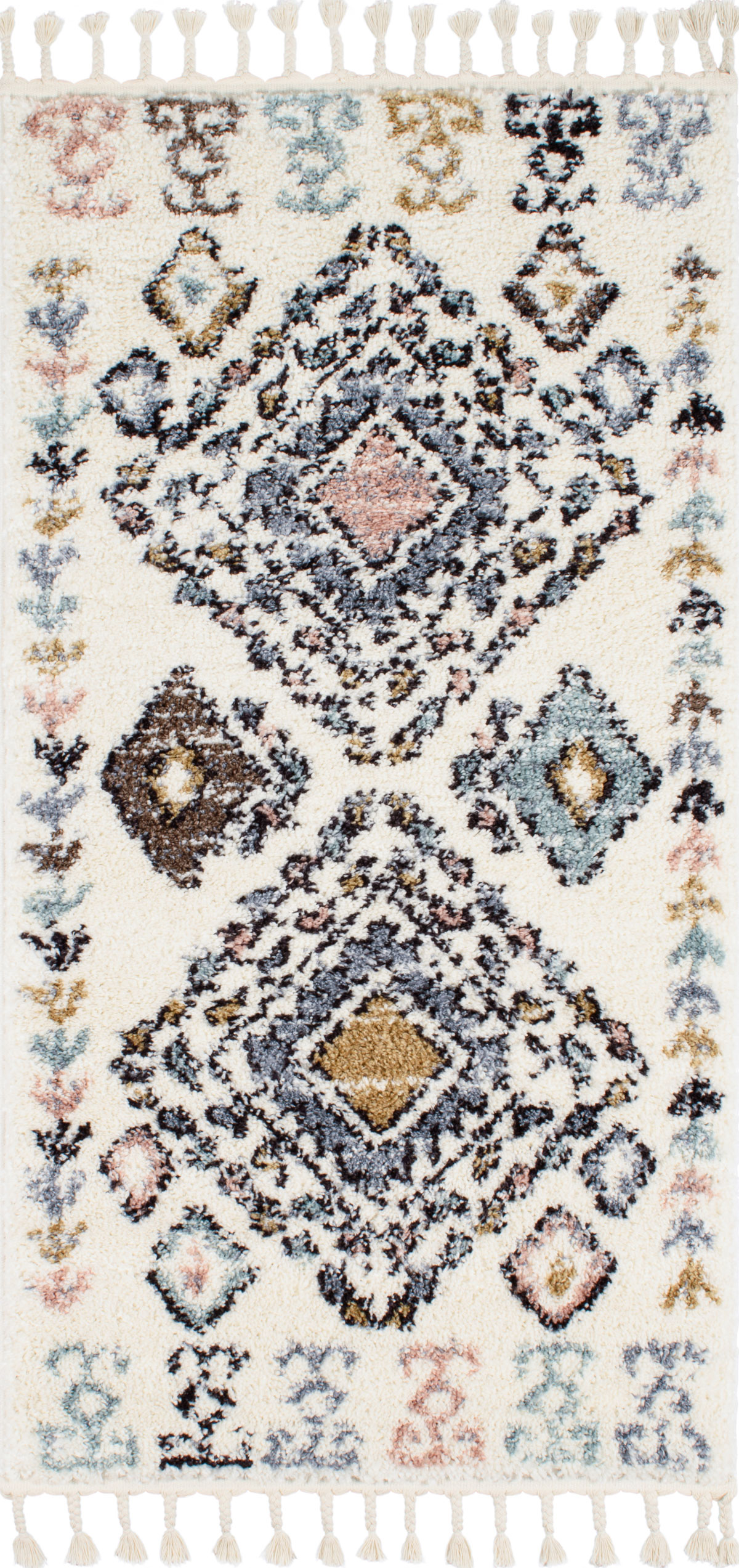 Tapis de couloir berbere crème 80x150 style ethnique Tapis de couloir berbere crème 80x150 style ethnique