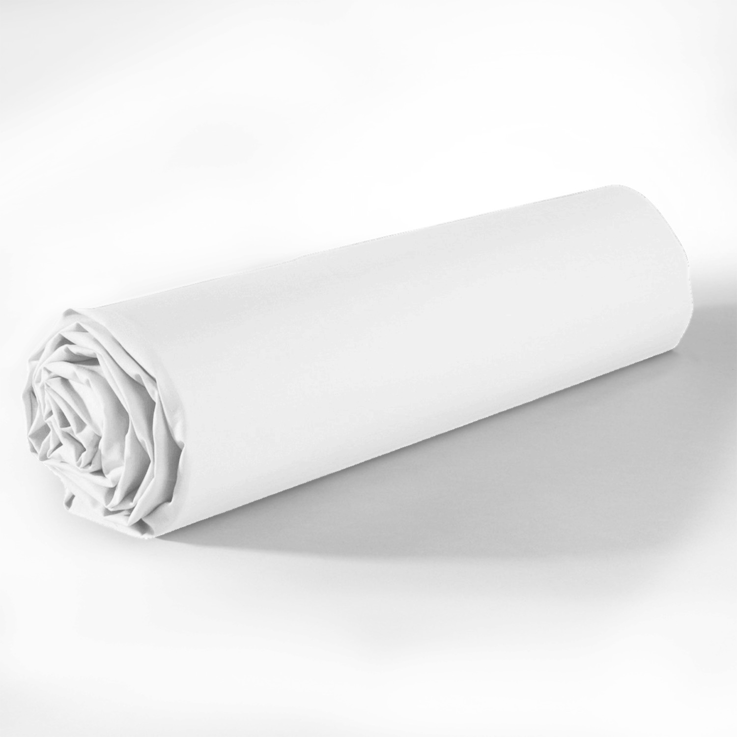 Drap Housse coton blanc 180x200 cm
