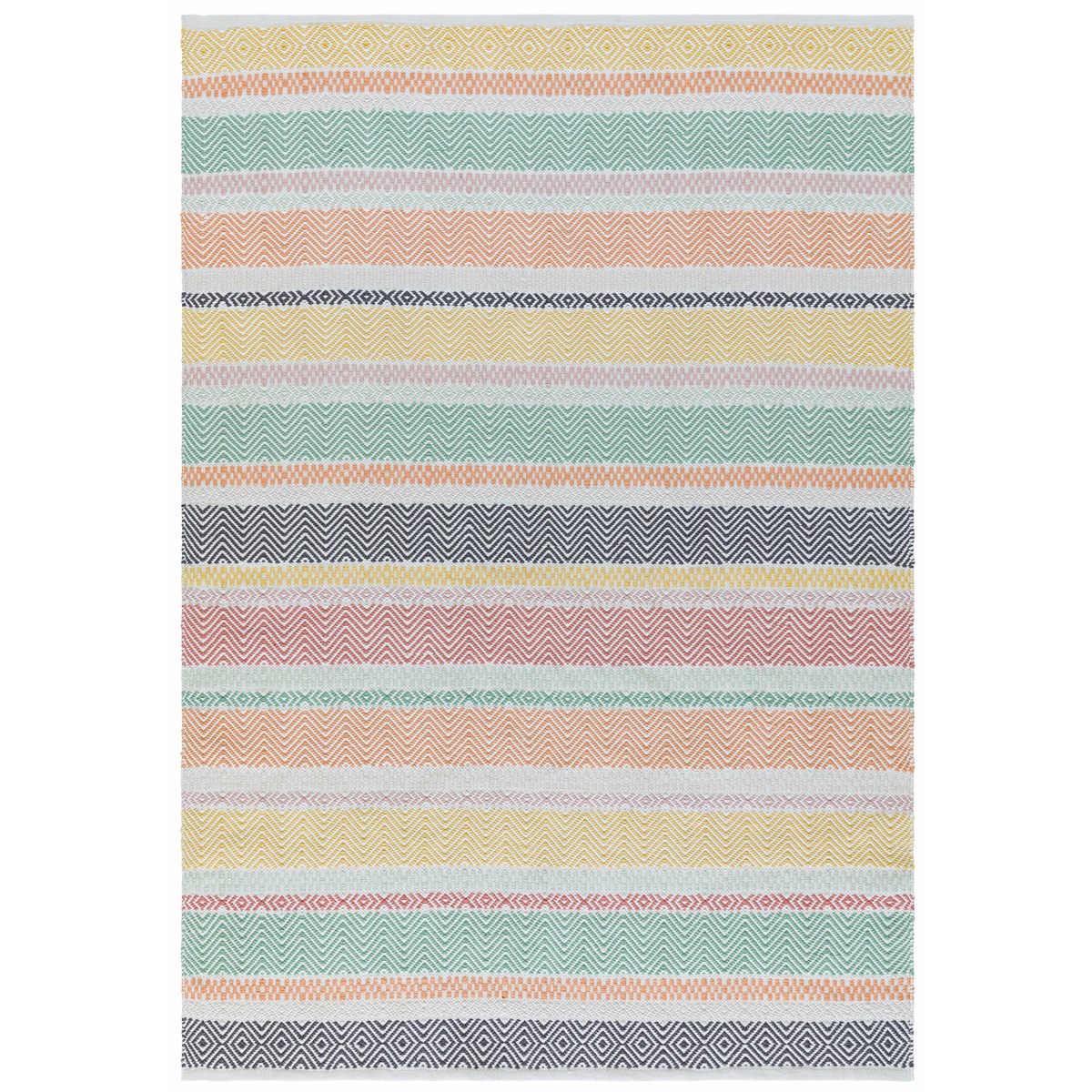 Tapis tissé plat en Polyester recyclé Multicolore 160x230 cm Tapis tissé plat en Polyester recyclé Multicolore 160x230 cm