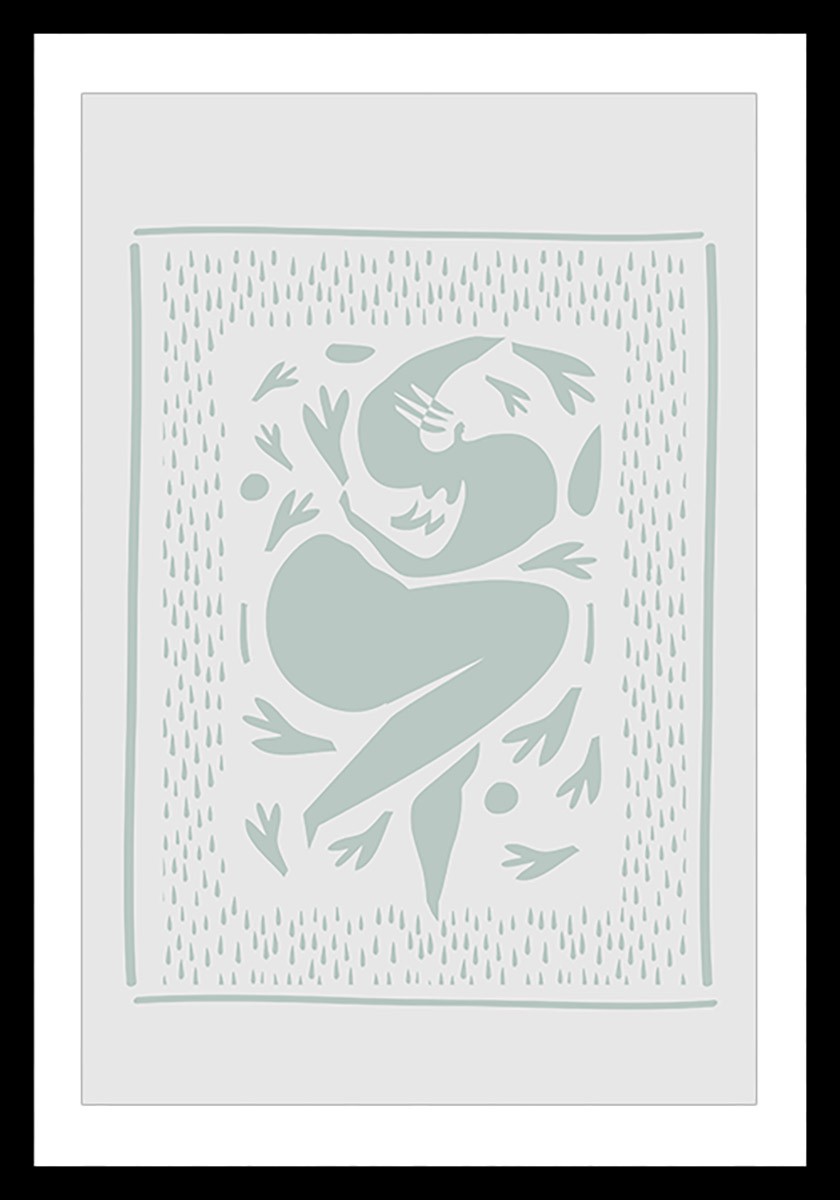 Affiche sous cadre noir graphic body 40x60cm Affiche sous cadre noir graphic body 40x60cm