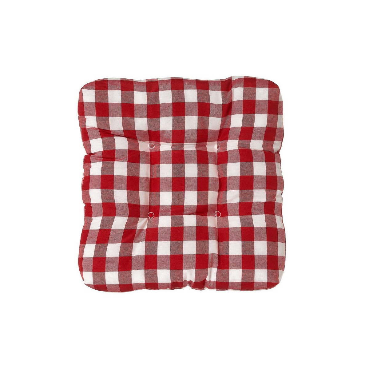 Coussin de chaise cuisine vichy rouge et blanc 45x45cm