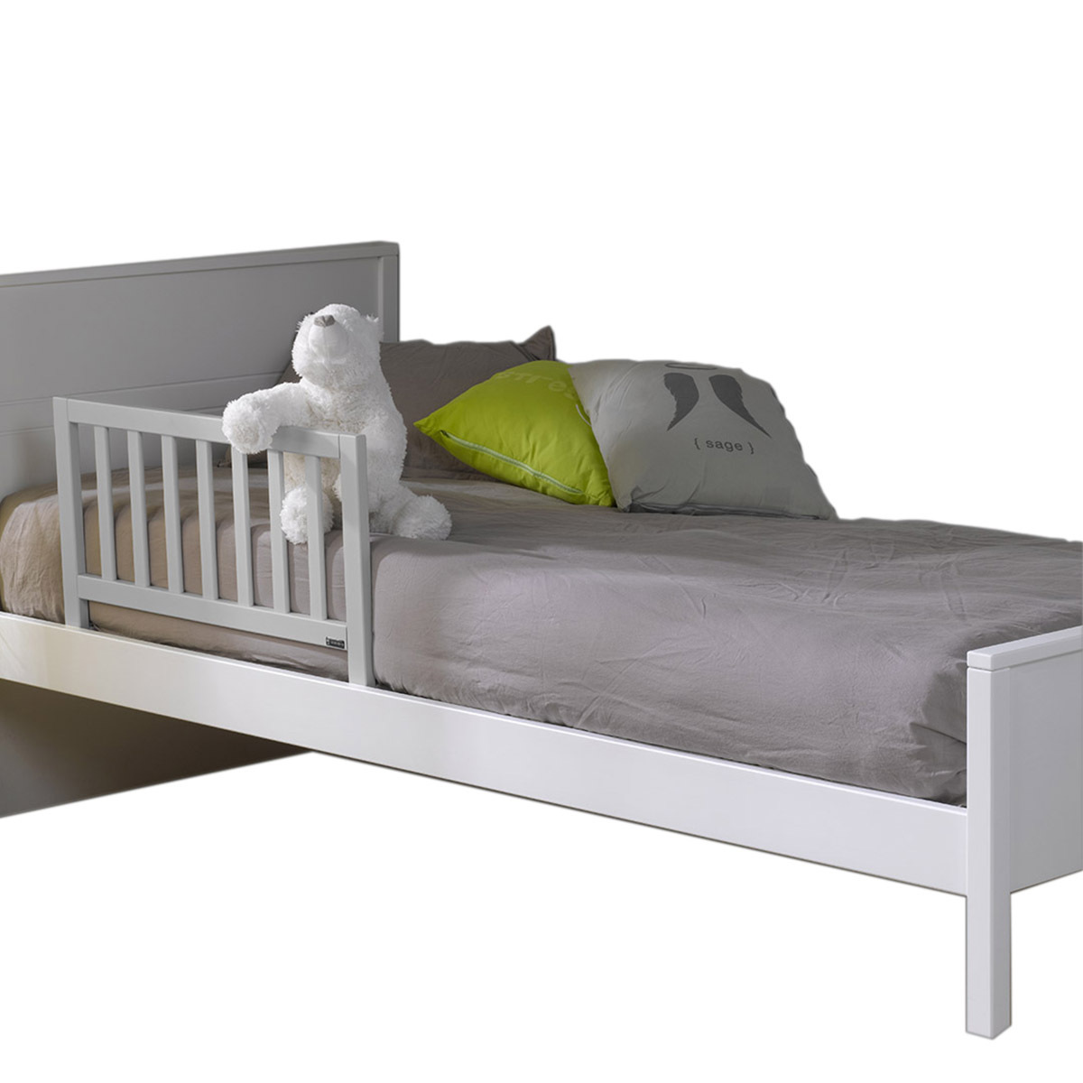 Pack lit bébé avec matelas Mona Blanc 70x140 cm