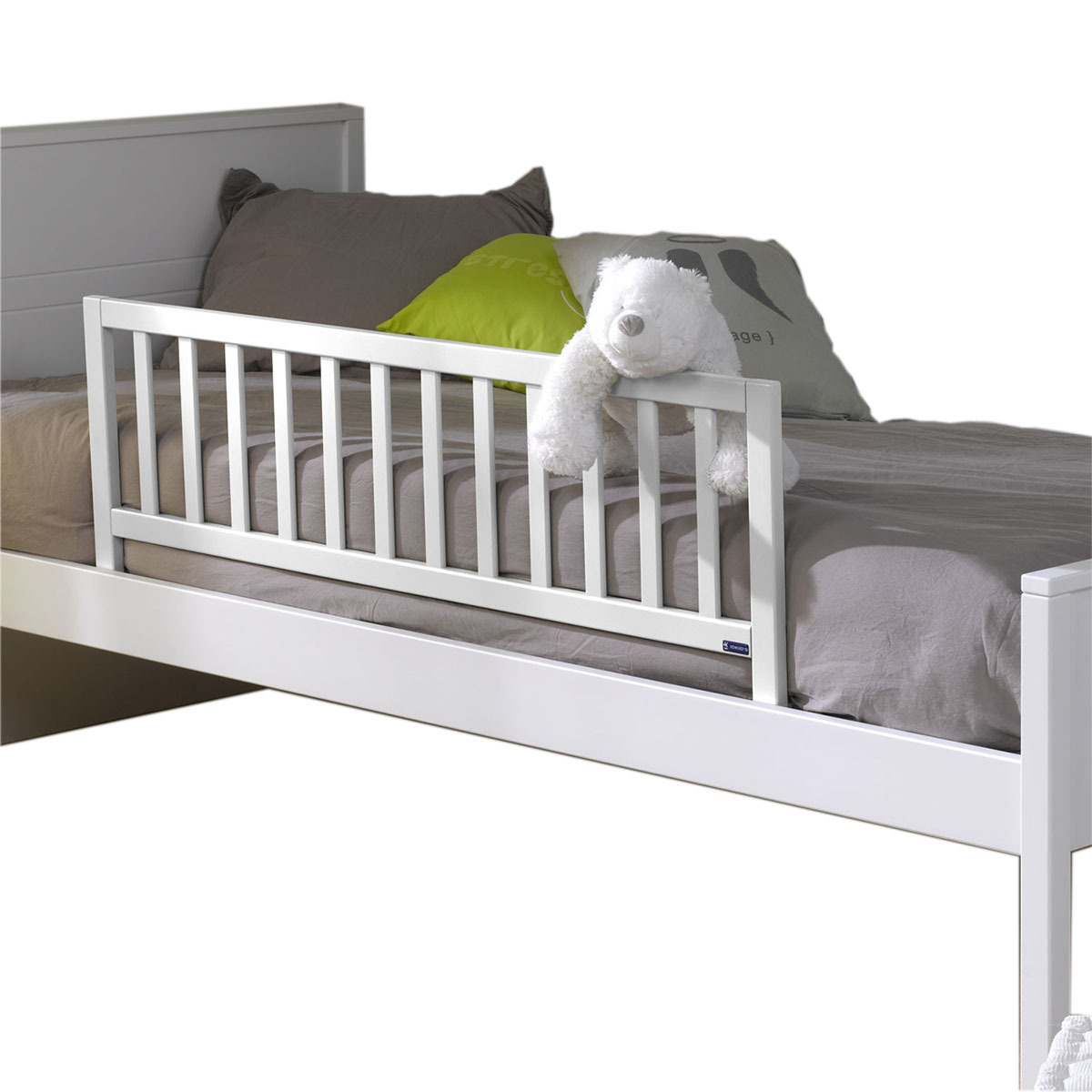 Barrière de Lit enfant Bois massif Blanc Barrière de Lit enfant Bois massif Blanc