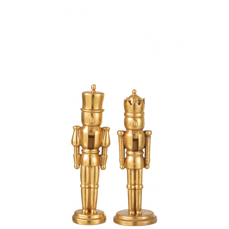 Soldat résine or H31,5cm - Lot de 2 Soldat résine or H31,5cm - Lot de 2