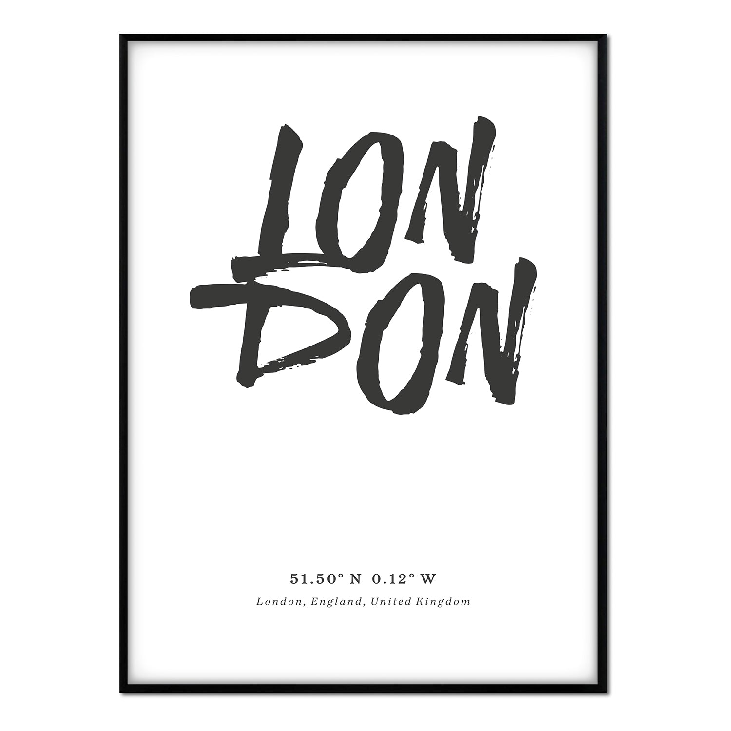 Affiche avec cadre noir - Londres - 30x40