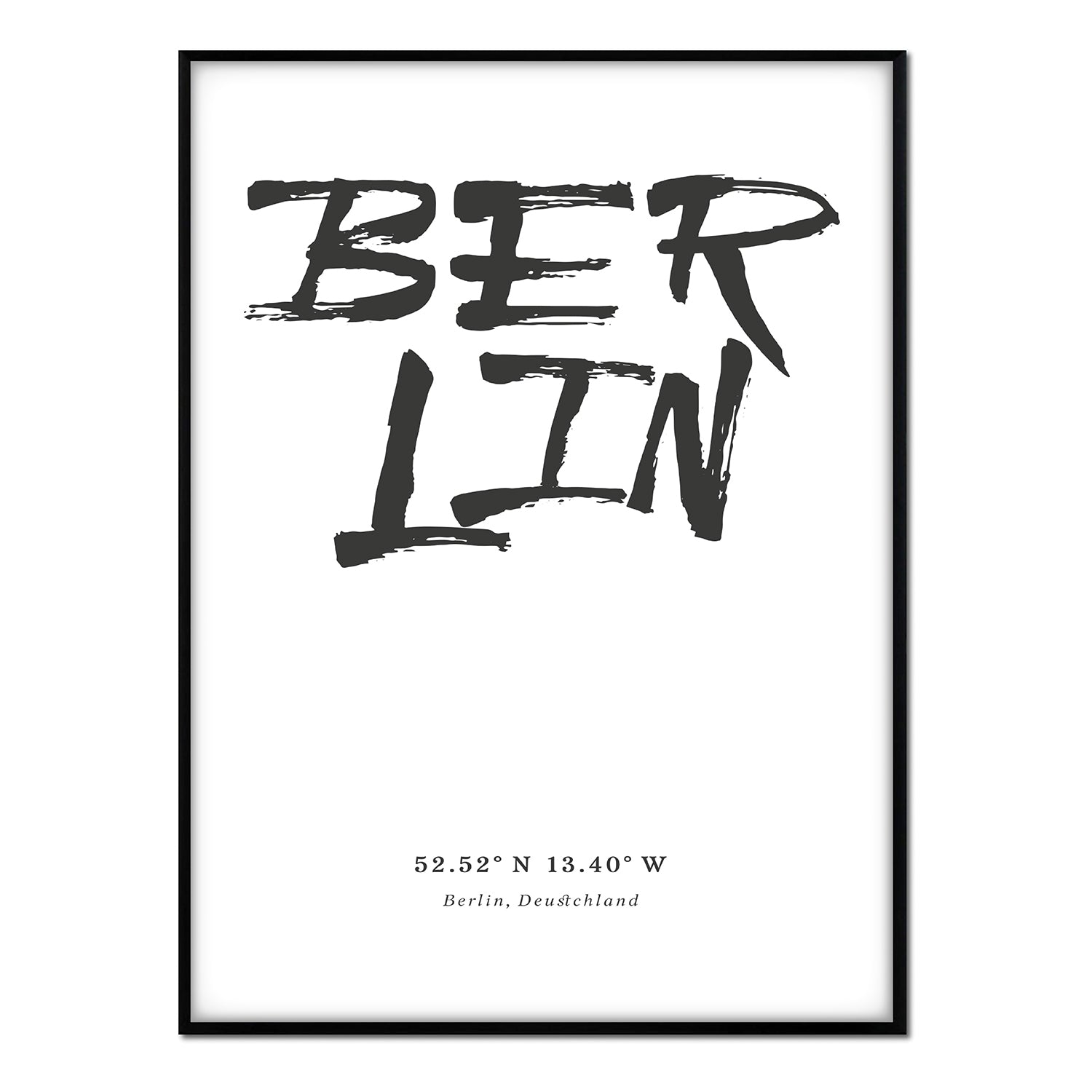 Affiche avec cadre noir - Berlin - 50x70