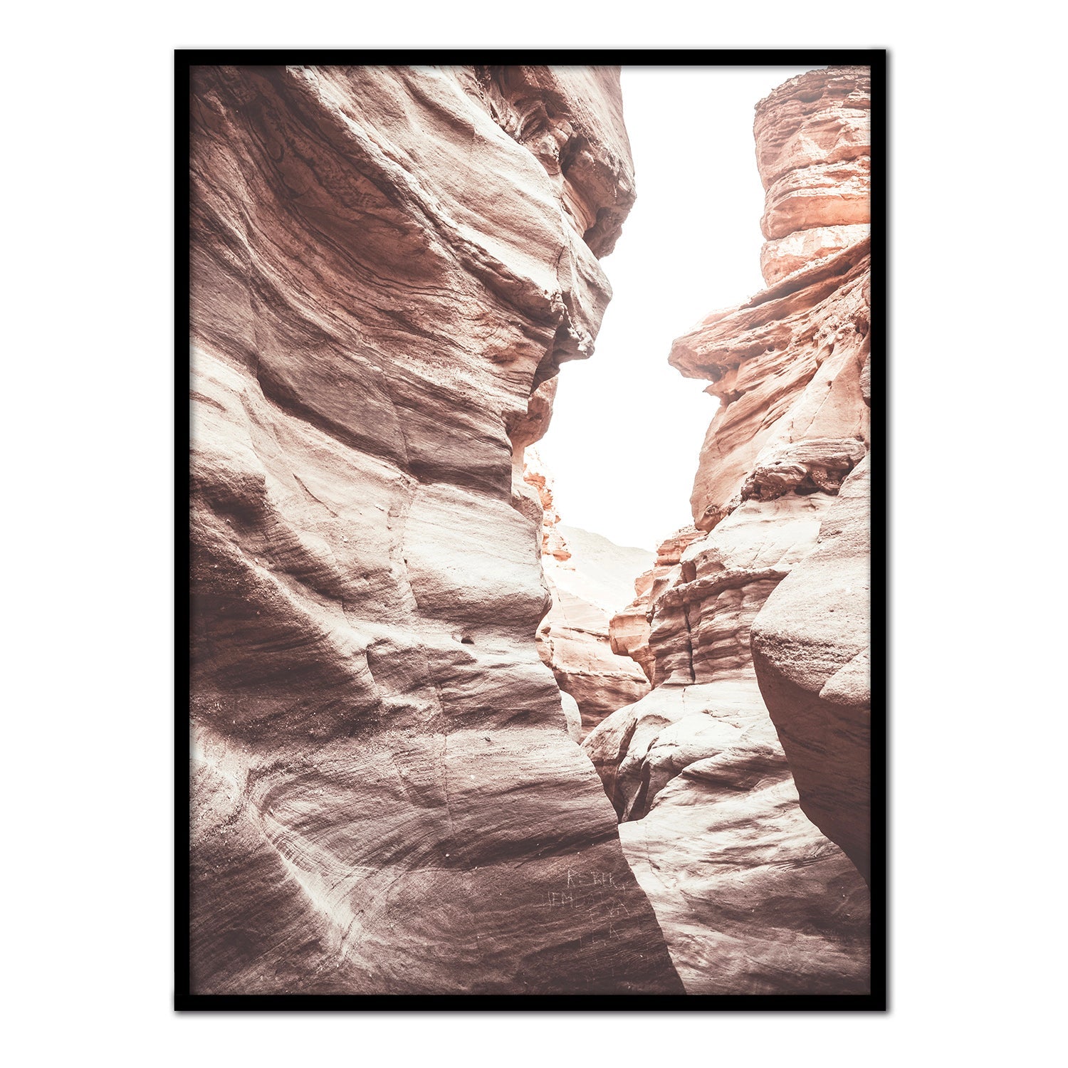 Affiche avec cadre noir - Wadi Mujib - 50x70