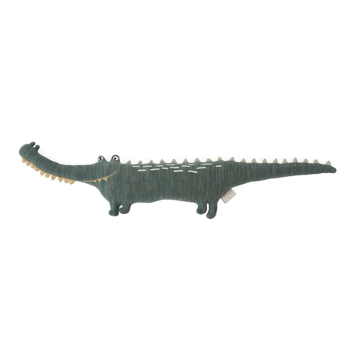Peluche Gustav le crocodile vert en coton et en polyester H17x90x8cm Peluche Gustav le crocodile vert en coton et en polyester H17x90x8cm