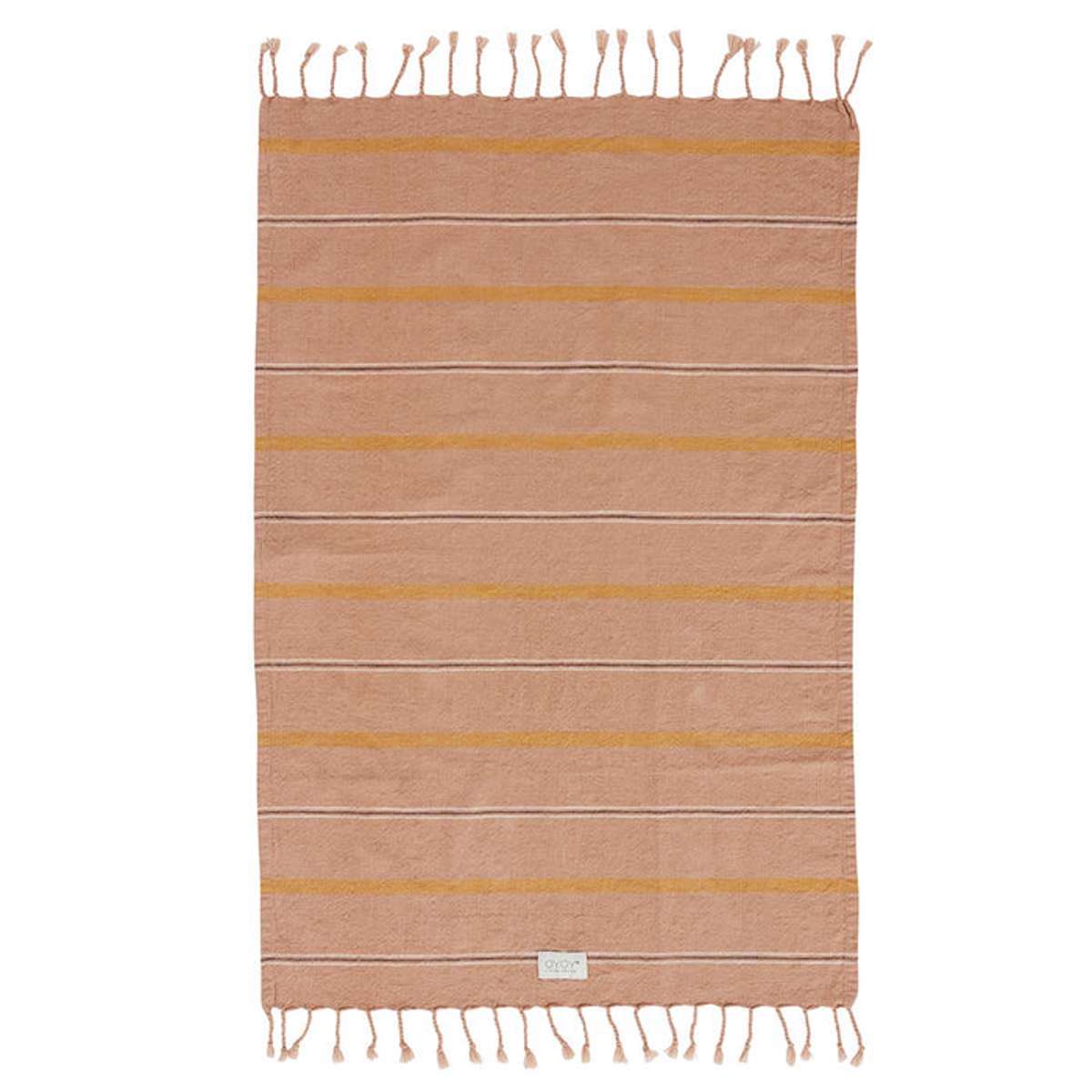 serviette de bain marron en coton organique 100x67cm