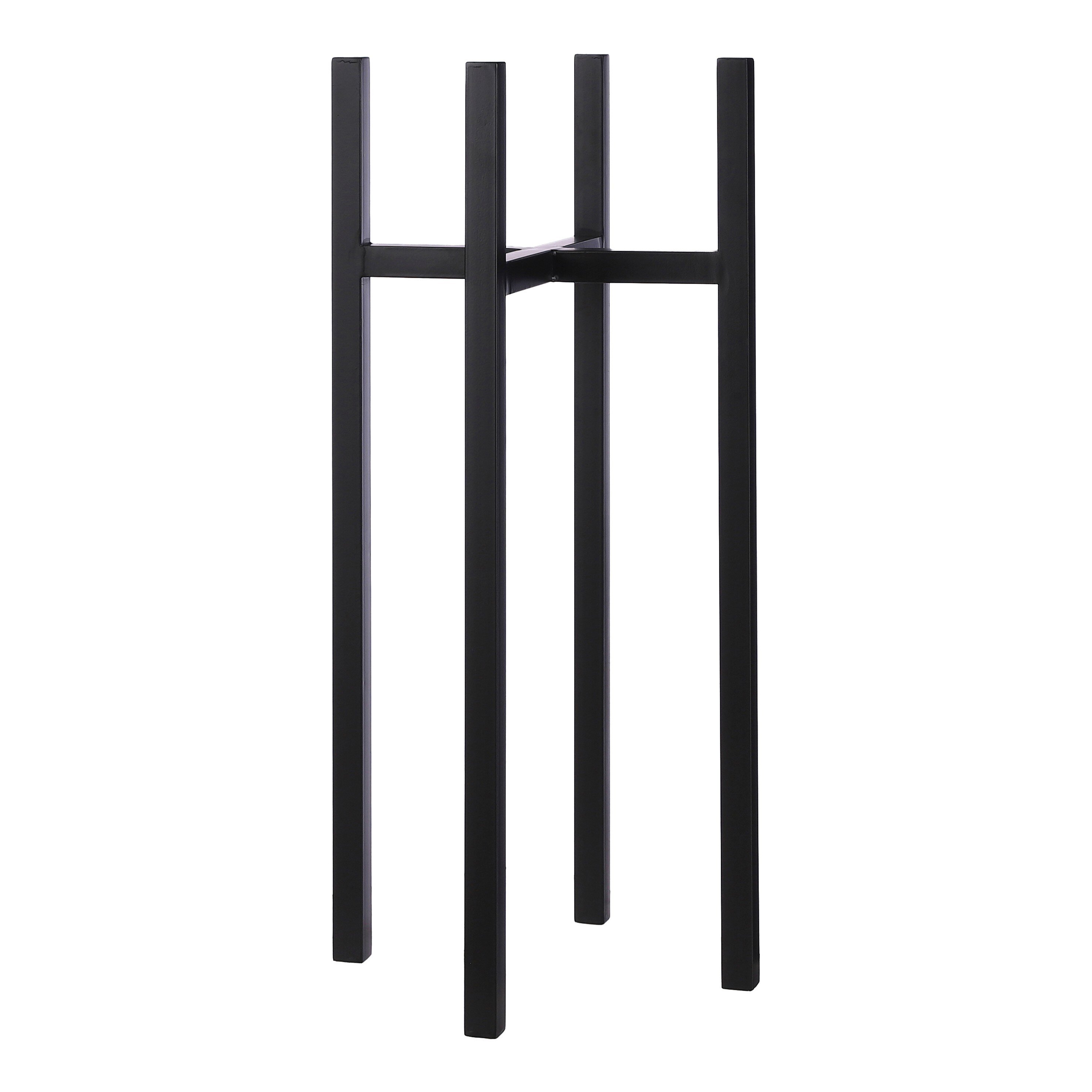 Porte-plante en métal noir H71