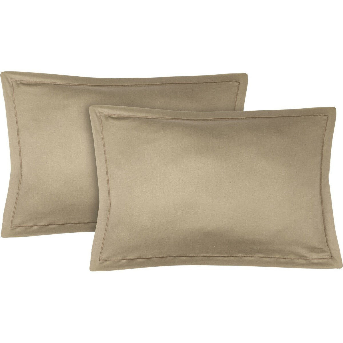 2x Taies d'oreiller en satin de coton latte 50x70 2x Taies d'oreiller en satin de coton latte 50x70
