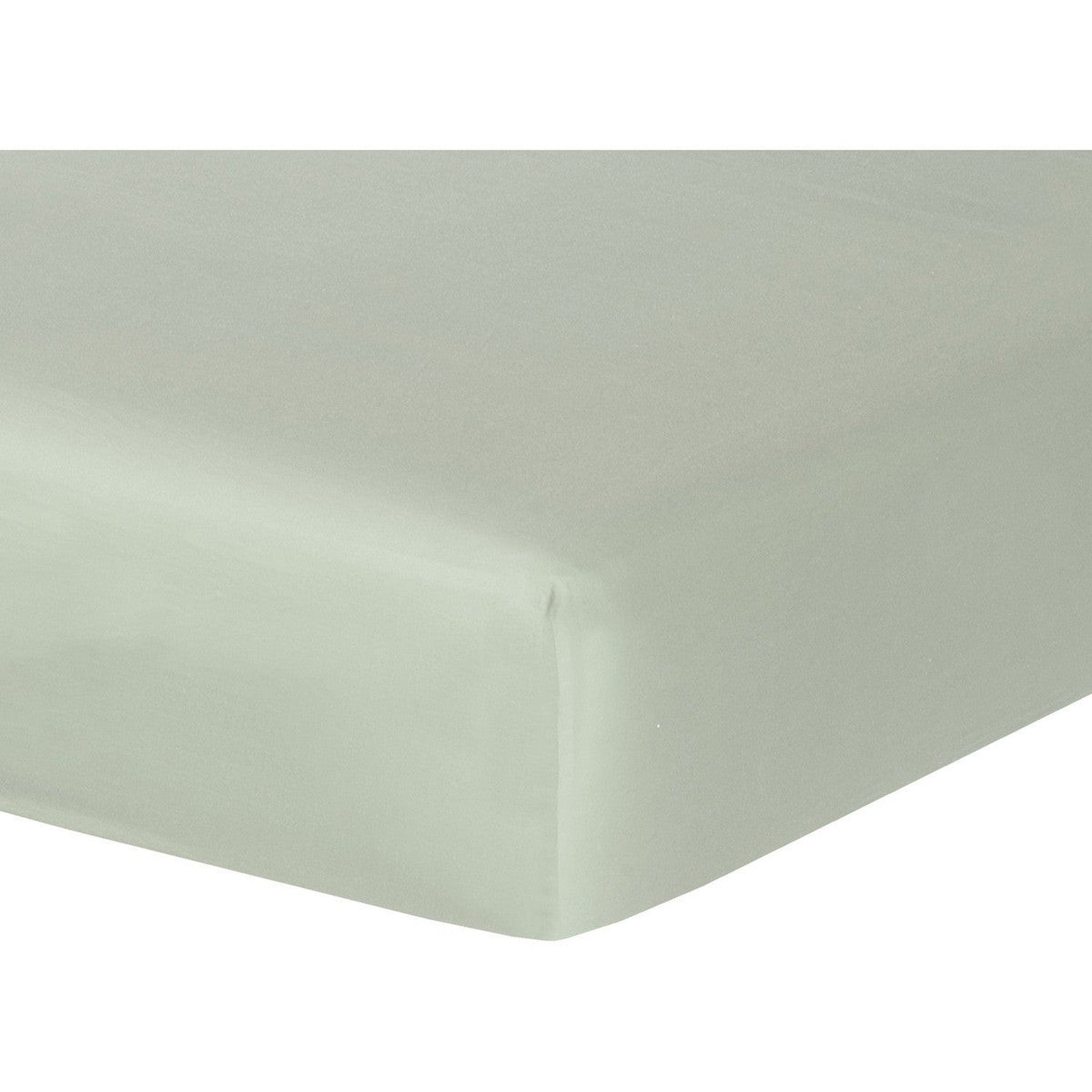 Drap housse en satin de coton amande 180x200, bonnet 40 Drap housse en satin de coton amande 180x200, bonnet 40