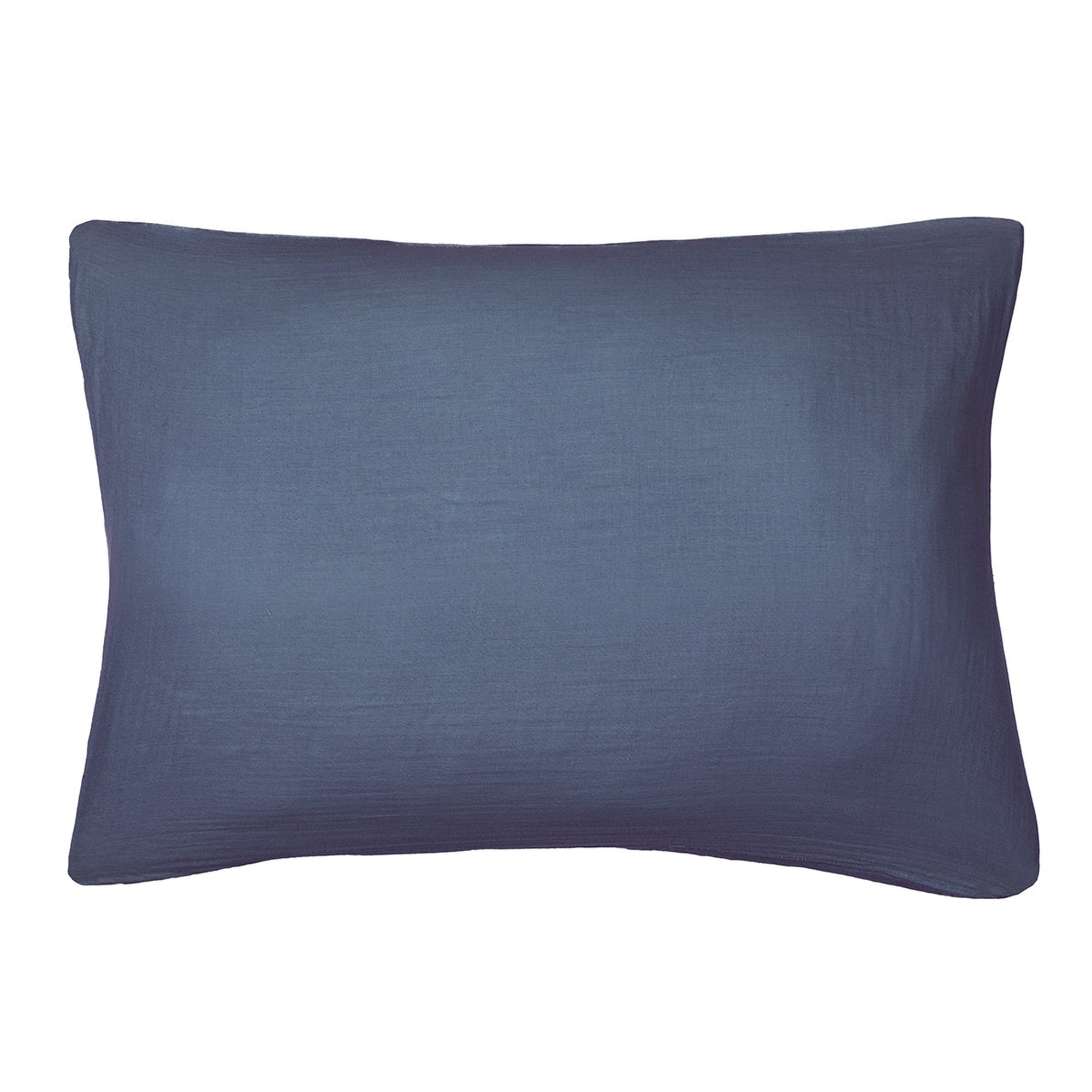 1x Taie d'oreiller en gaze de coton 50x70 Bleu jean 1x Taie d'oreiller en gaze de coton 50x70 Bleu jean