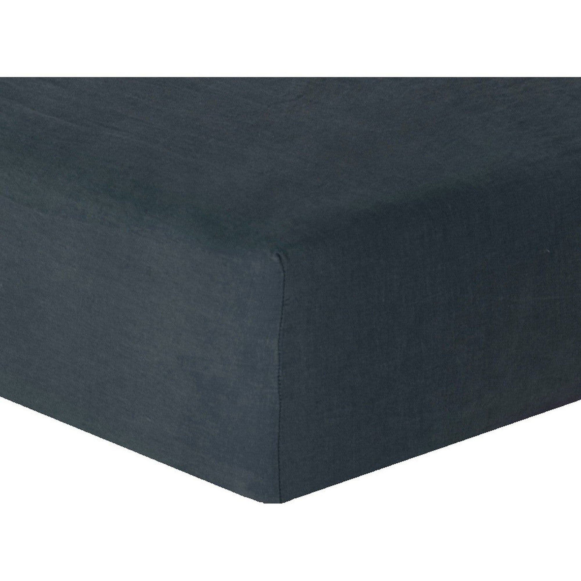 Drap housse 160x200x30 bleu encre Drap housse 160x200x30 bleu encre