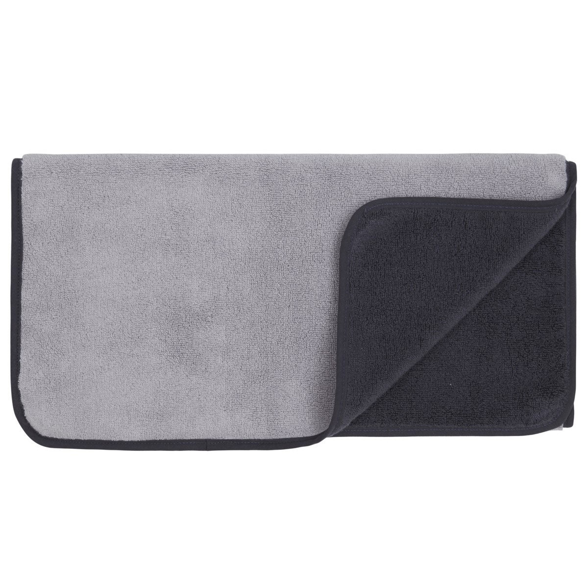Serviette de toilette double face Gris Perle 50x100 cm Serviette de toilette double face Gris Perle 50x100 cm