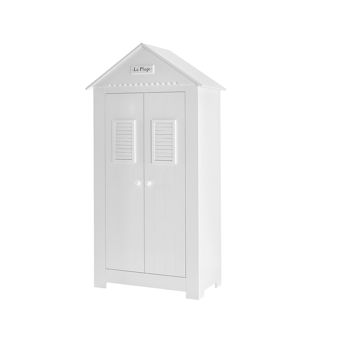 Armoire 2 portes haute blanc (Pinio) - Image 1