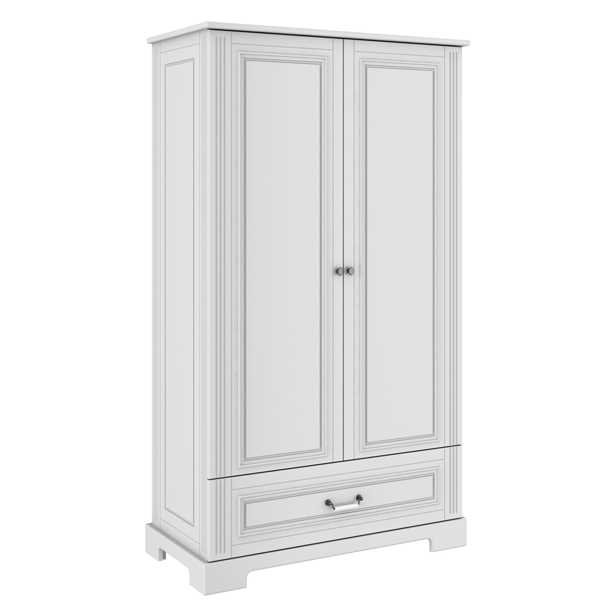 Armoire 2 portes 1 tiroir blanc Armoire 2 portes 1 tiroir blanc